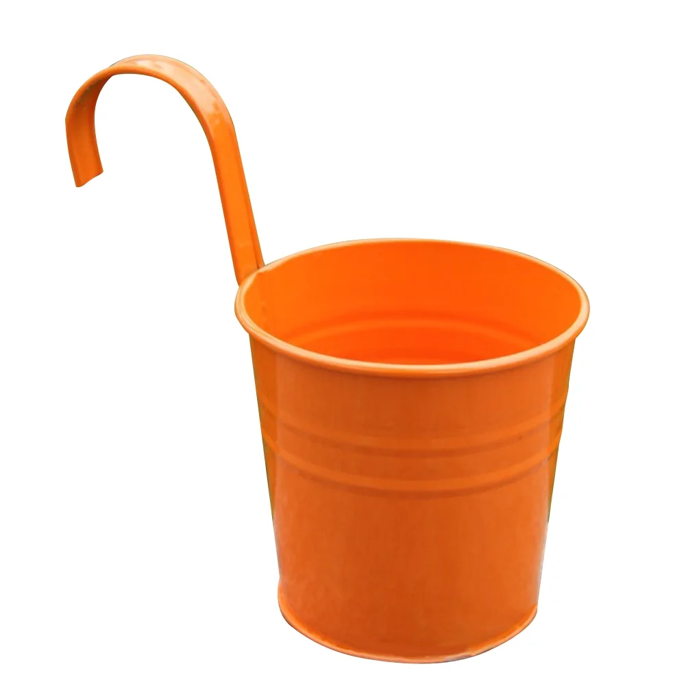 Multicolor Bucket Flower Holder Metal Succulent Hanging Flowerpot Basket Plant Planter Balcony Decors
