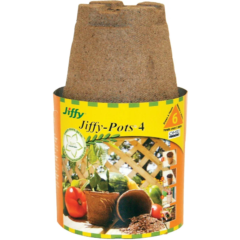 2PACK Jiffy 4 In. W. Round Peat Pot (6-Pack)