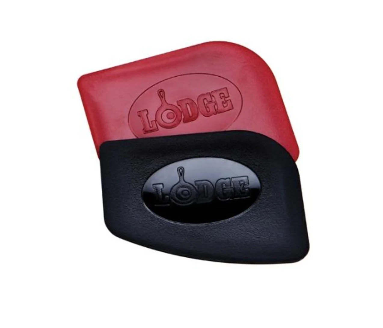 Lodge SCRAPERPK Durable Polycarbonate Pan Scrapers, Red and Black, 2-Pack 3, Black