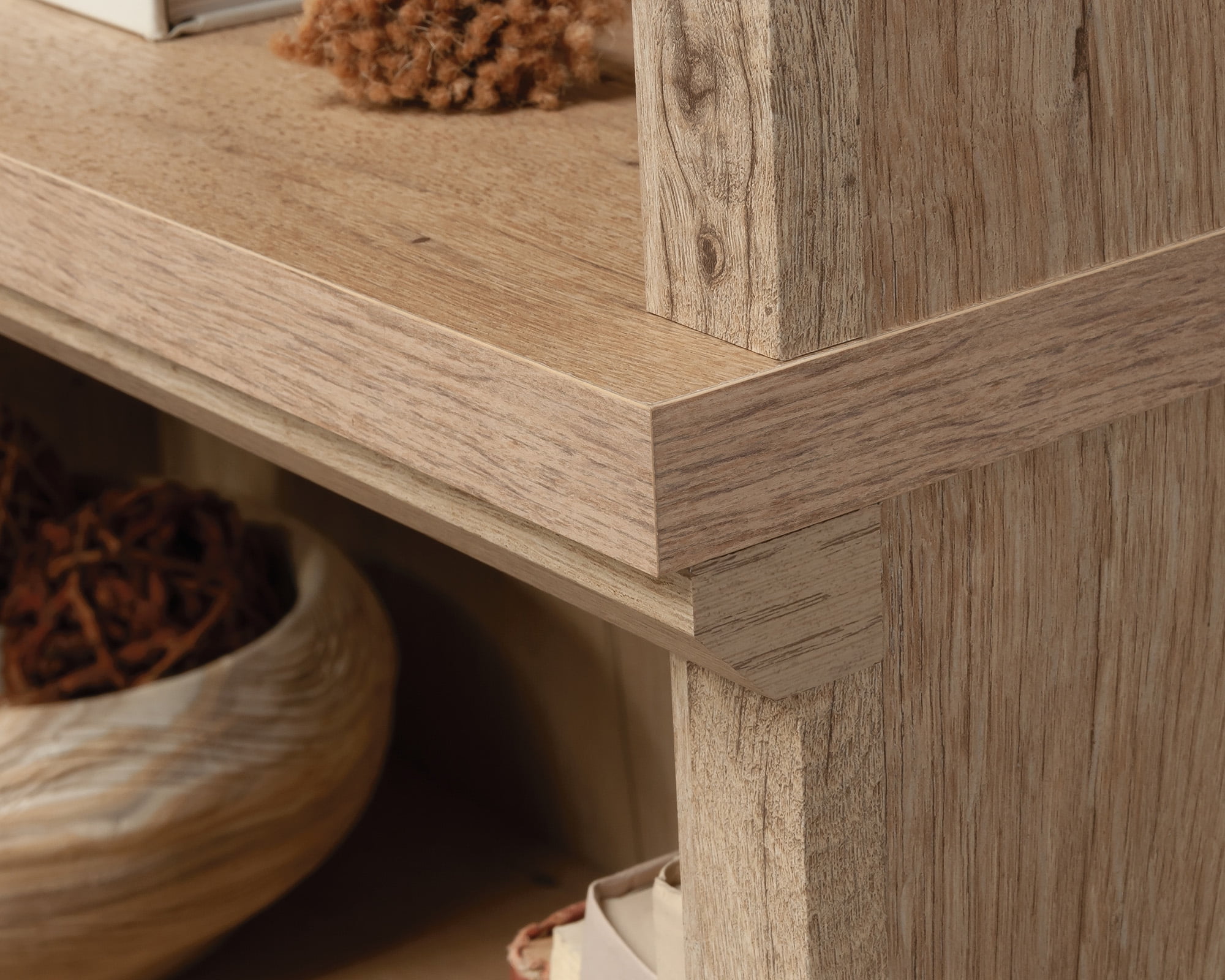 Aspen Post 5-Shelf Library Bookcase in Prime Oak