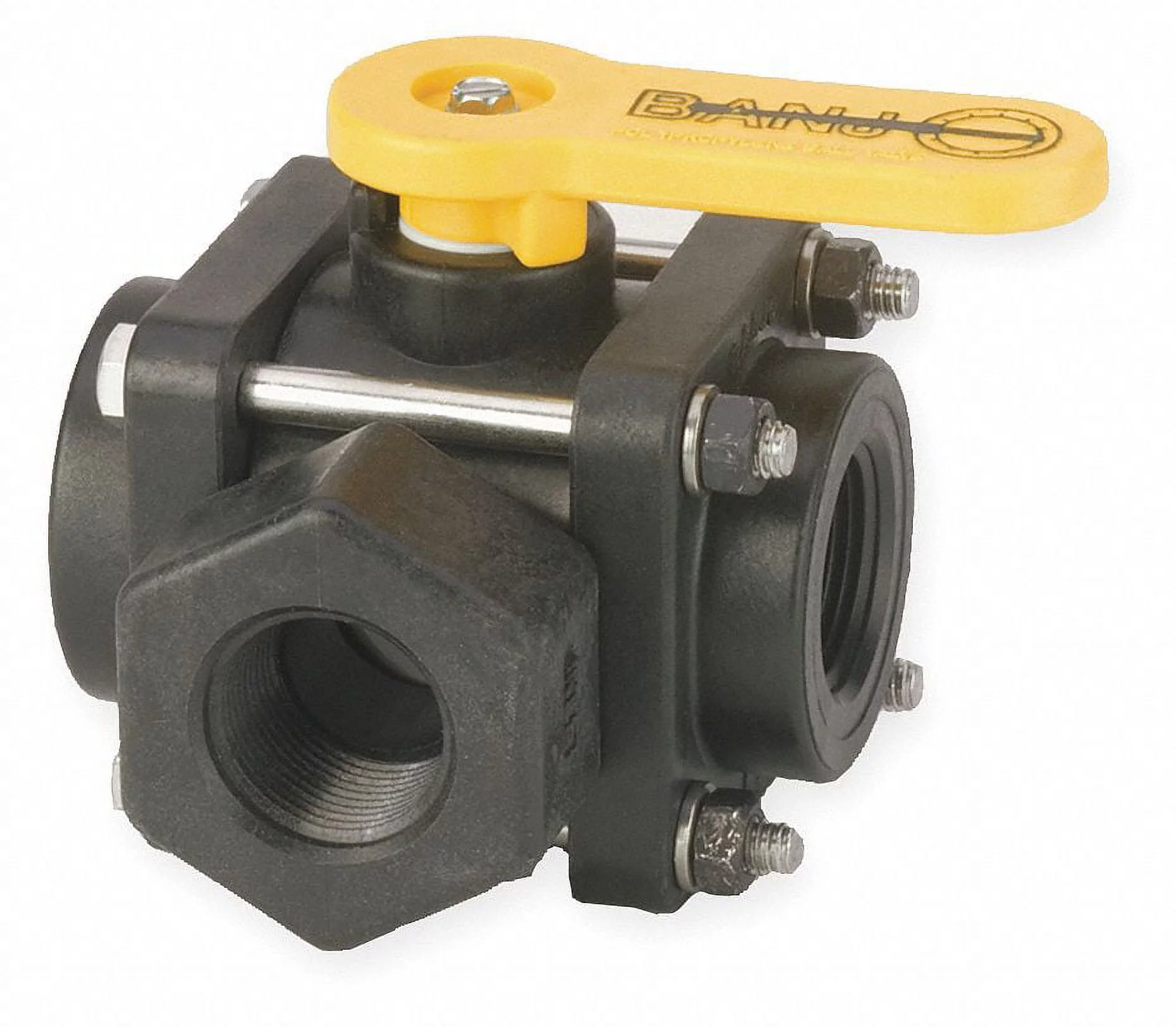 Banjo Ball Valve,3-Way FNPT,3/4 in V075SL