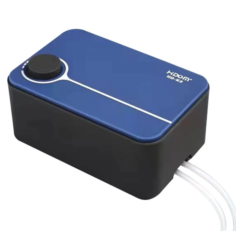 Boxtech Fish Tank Air Pump - Aquarium Adjustable Fish Oxygen Pump, Ultra-Quiet Aerator Bubbler with Dual Outlet, 5w 2L/min Tank Bubbler for 10-150 Gallon Tanks (Only Air Pump)