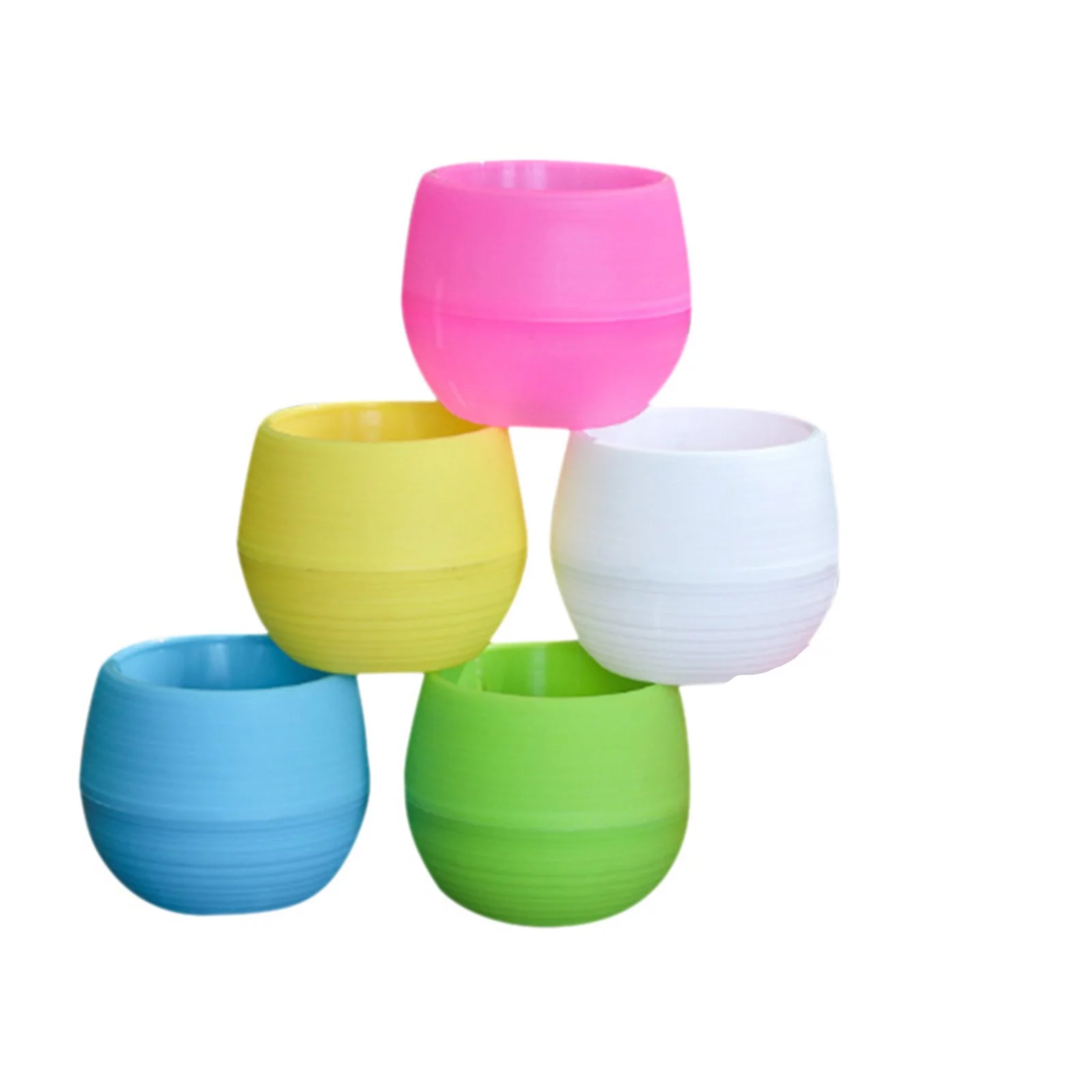 Bnnlsa Flower Pots Meat Small Flower Pot Stone Flower Pot Rainbow Pot Thickened