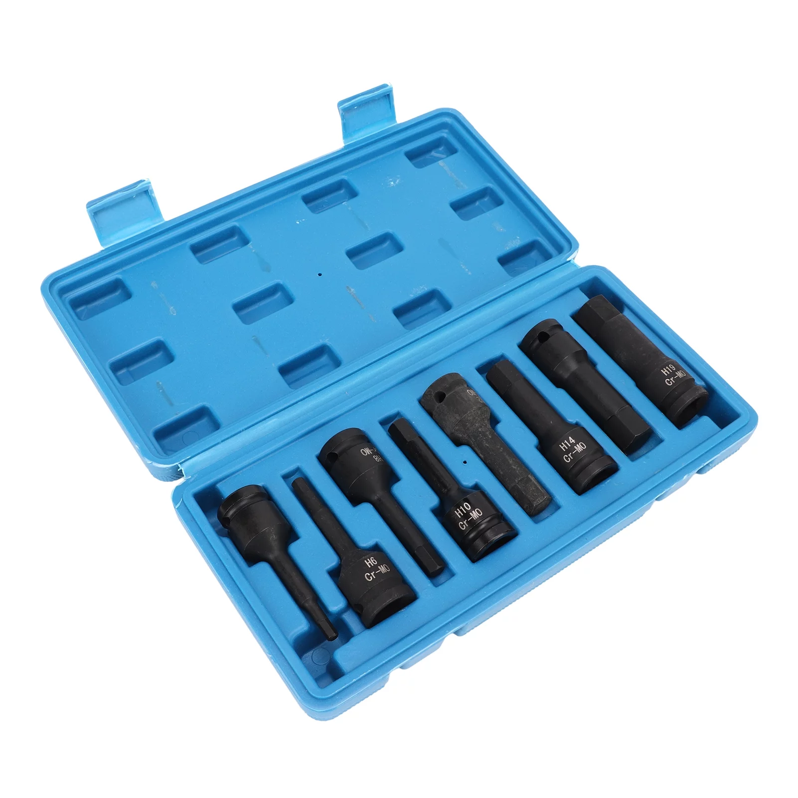 8Pcs 1/2in Drive Hex Bit Socket Set, H5 To H19 CR‑V Impact Hex Bit Sockets Universal for Vehicle Lawn Equipment