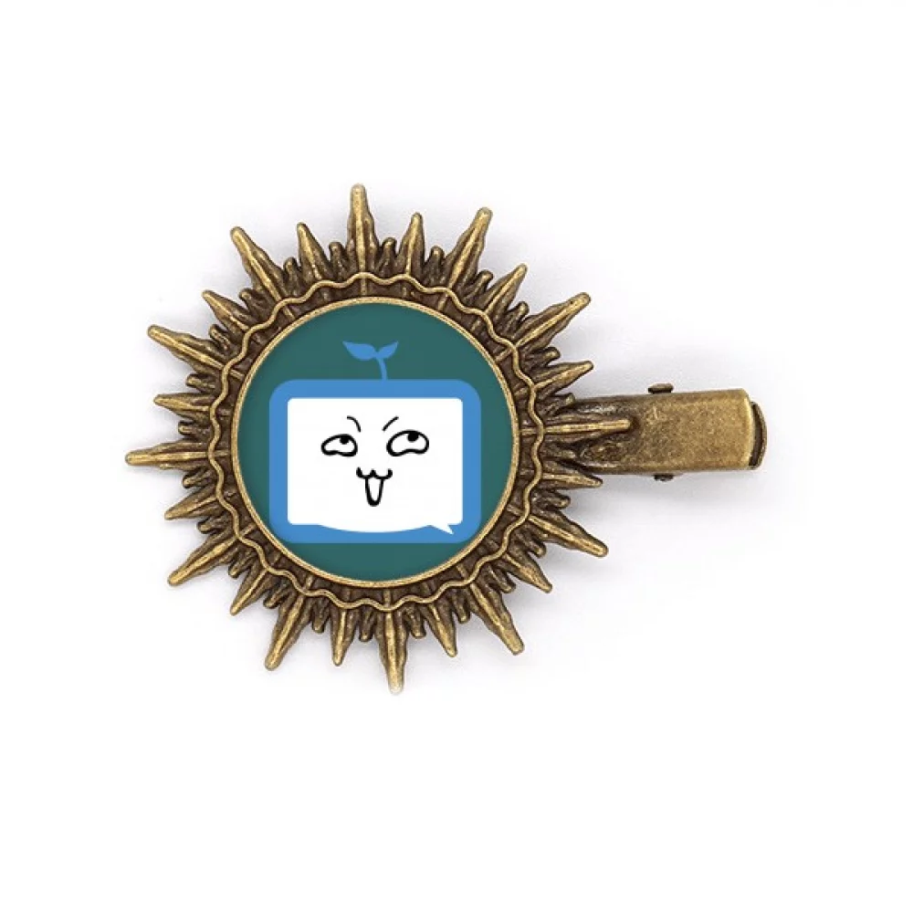 Saplings Insidious Small TV Face Original Hairpin Sun Headwear Retro Metal Clips Pin