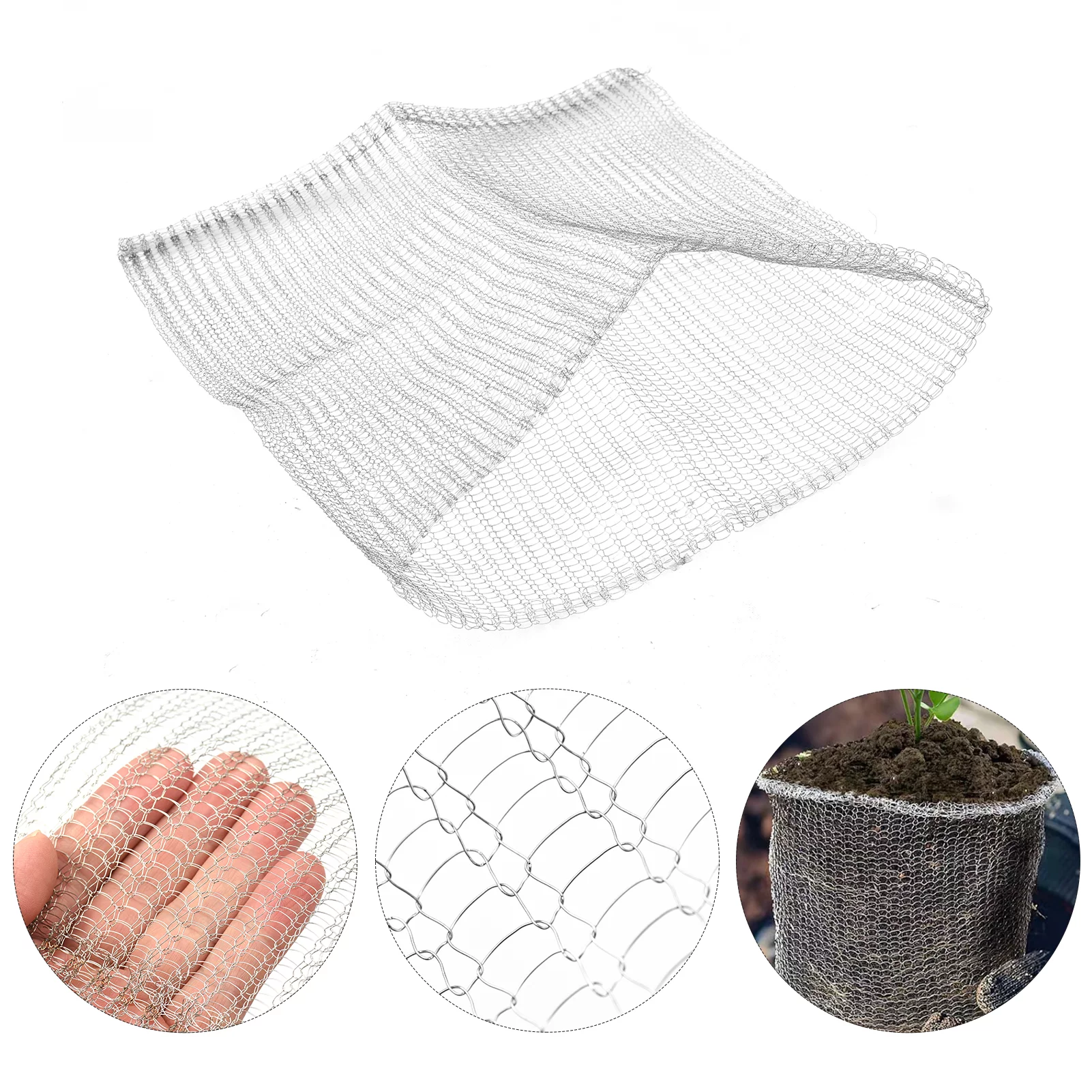 Stainless steel mesh,Stainless Steel Mesh Plant Root Stainless Mesh Plant Wire 6 Pcs Plant Net Potted Flowers Potted Flowers Mesh Wire Net Potted Pcs Plant Root Plant Wire Net Qisuo Root 6