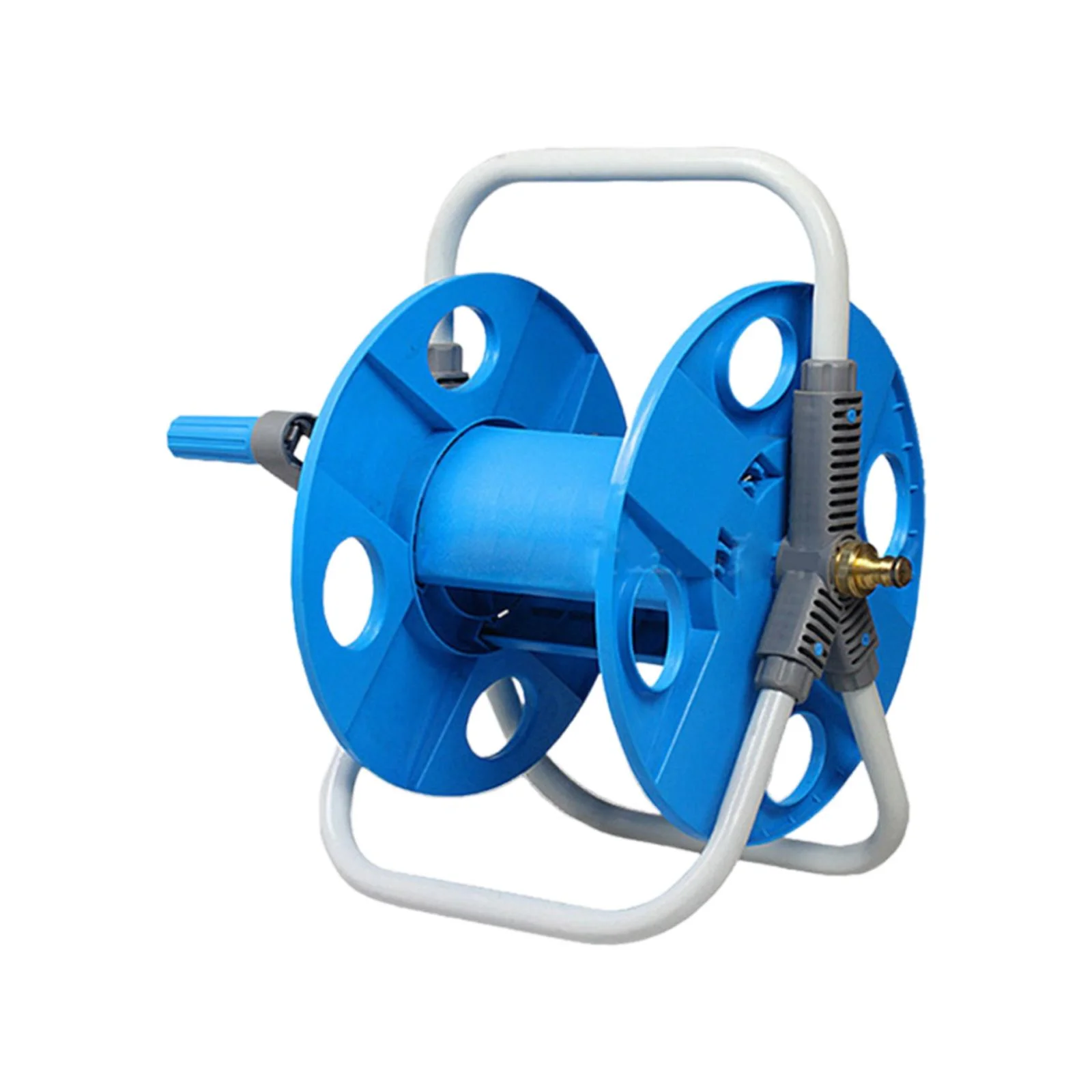 Colaxi Hose Reel Cart Pipe Storage Rack Garden Tool Resistant Pipe Organizer Water Hose Holder for Agriculture Outdoor Cleaning Farm BM03 40M