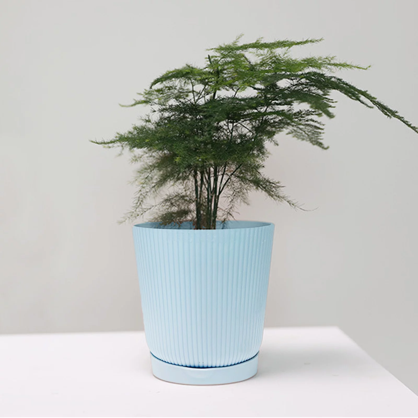 DYWADE 4Th of July Accessories Small Flower Pot Thickened Plastic Small Pot With Tray Garden Breathable Pot Blue One Size