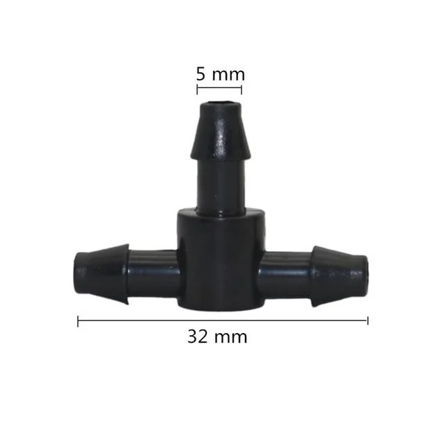 4mm Tee hose splitter Garden watering 3-way Hose connector Agriculture Micro Drip irrigation 1/4" hose 1000 Pcs
