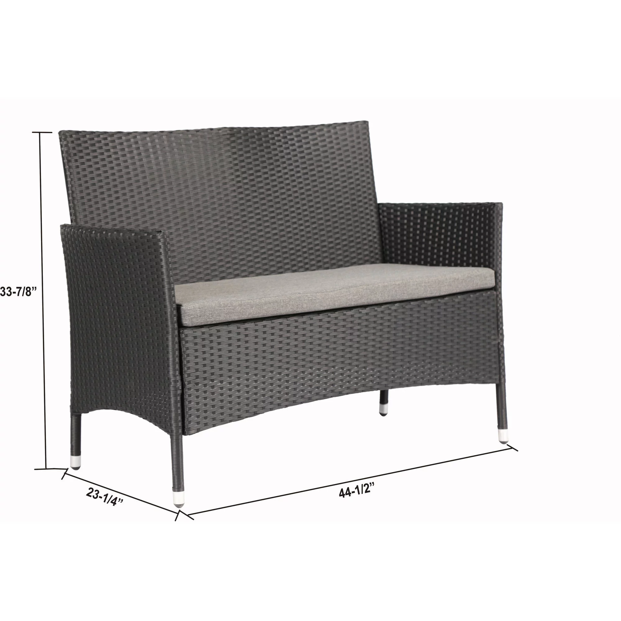 Baner Garden Wicker 4 Piece Patio Conversation Set