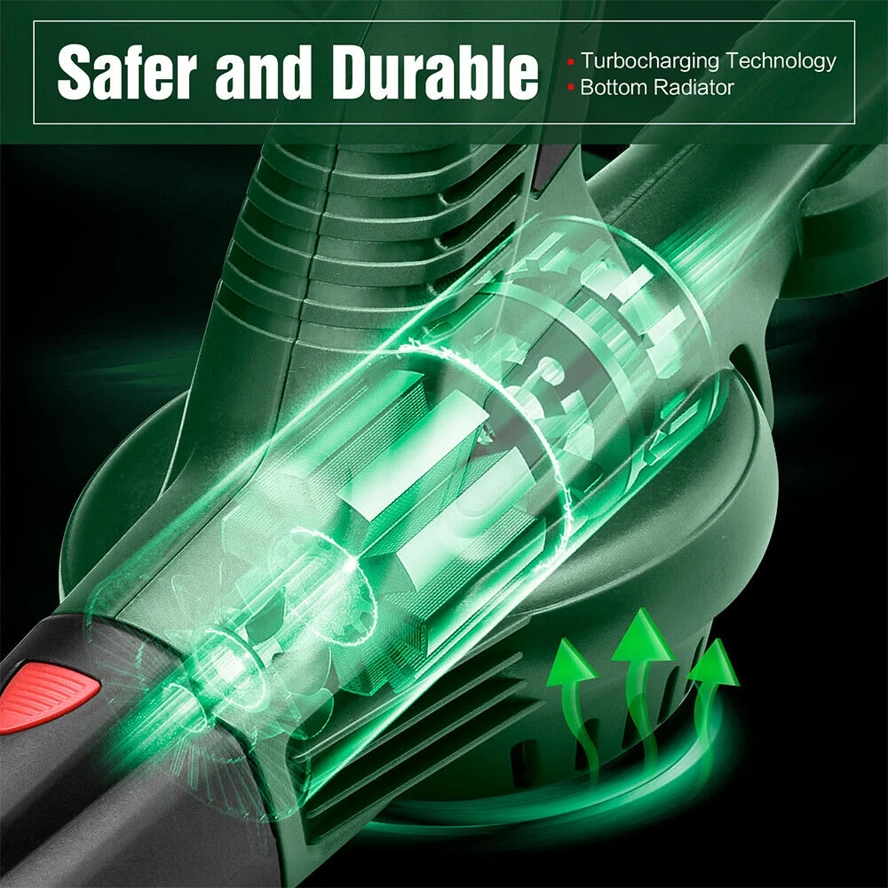 JLLOM Rechargeable Leaf Blower - 20V Handheld Blower for Lawn Care and Outdoor Cleaning