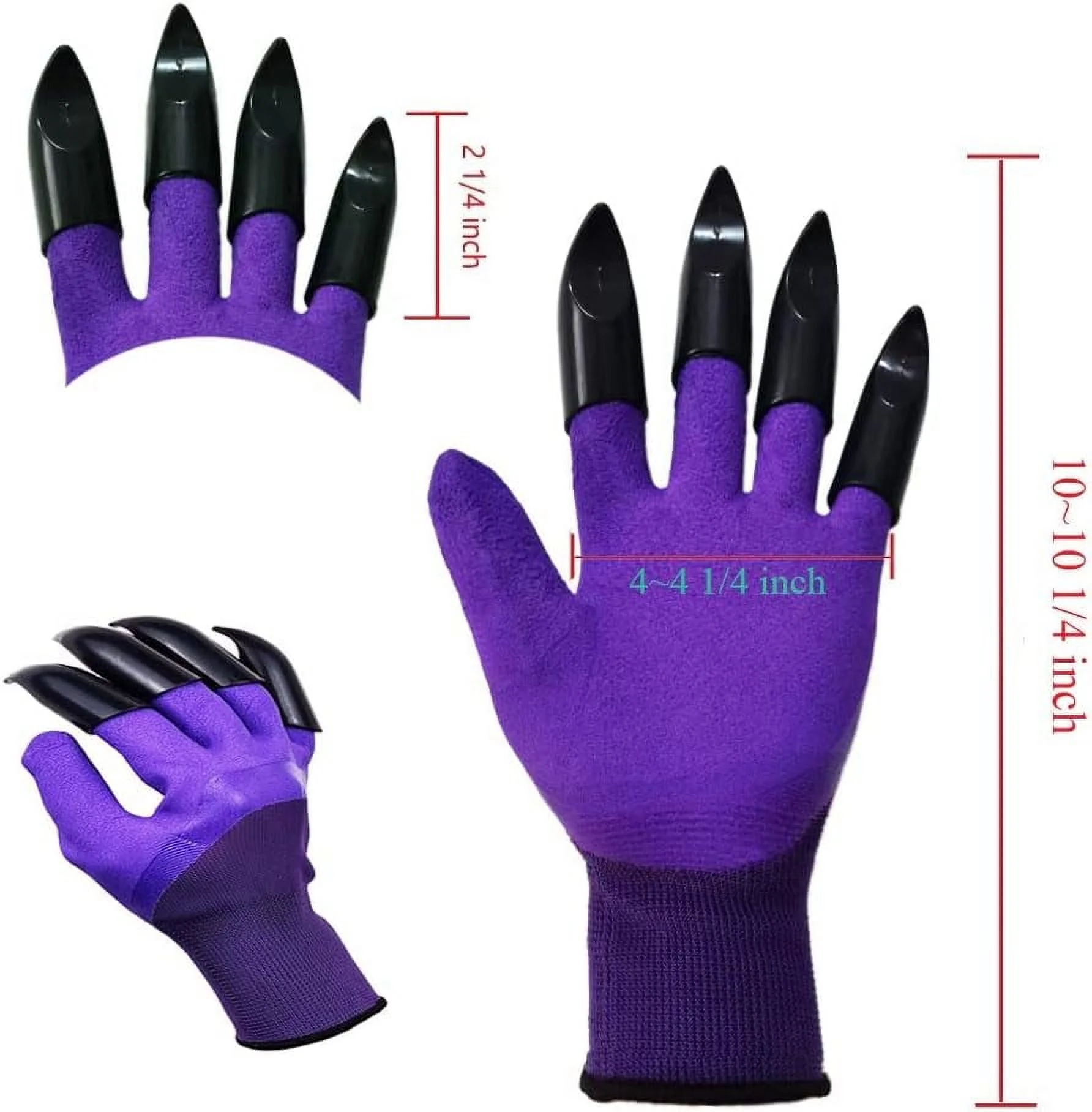 Garden Gloves with Claws Claw Gardening Gloves for Men and Women Waterproof for Digging,Planting, Weeding, Seeding,Purple