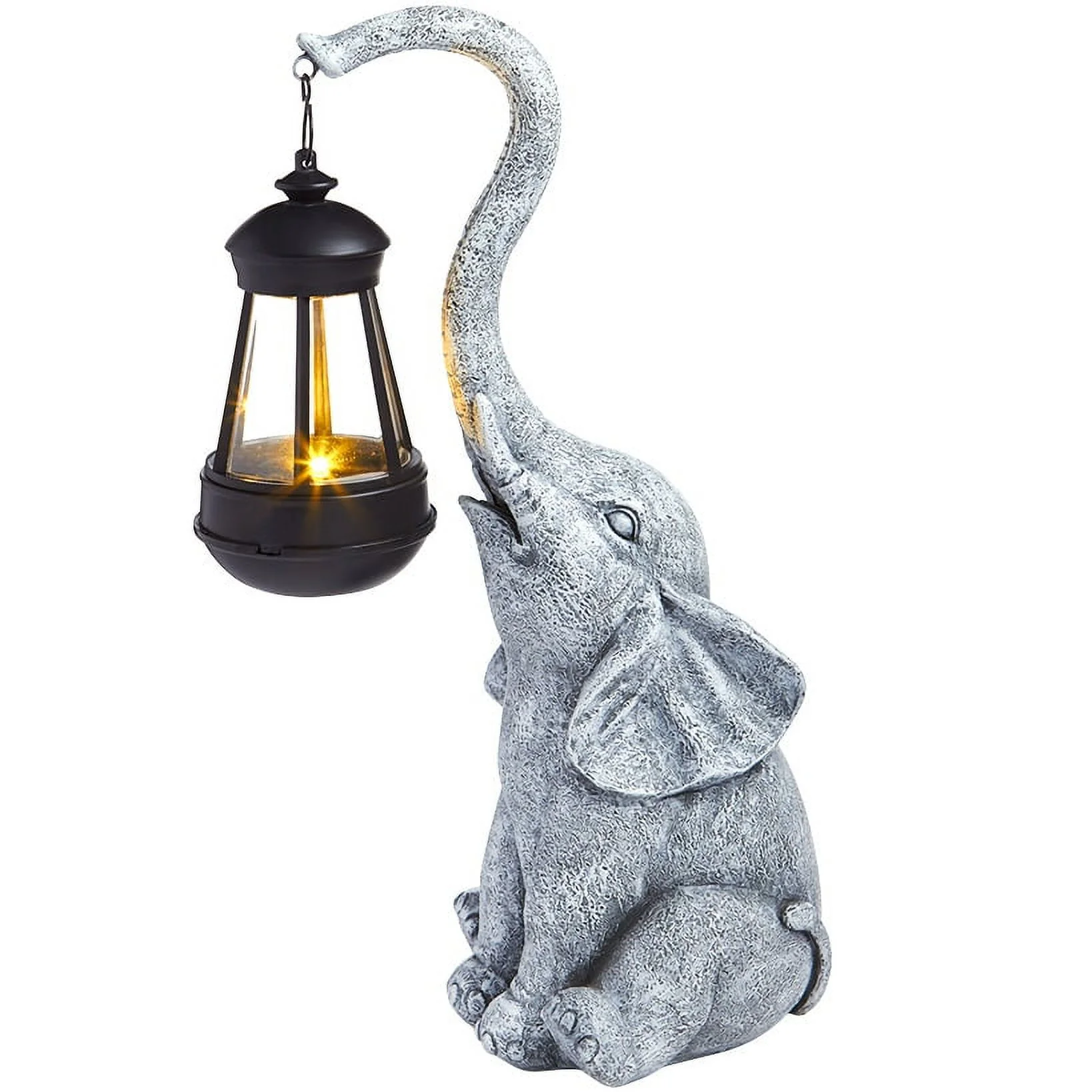 The Lakeside Collection Solar Elephant Garden Decoration