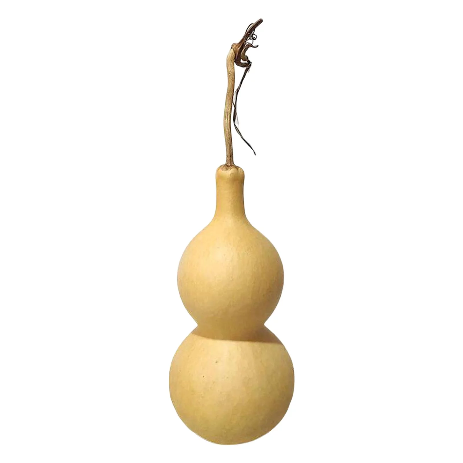 Wealth Prosperity Sculpture Dried Gourd Water Bottle Calabash Gourd Shaped Pendant Blessing Gourd Figurine for Living Room Home Decor 13-15cm