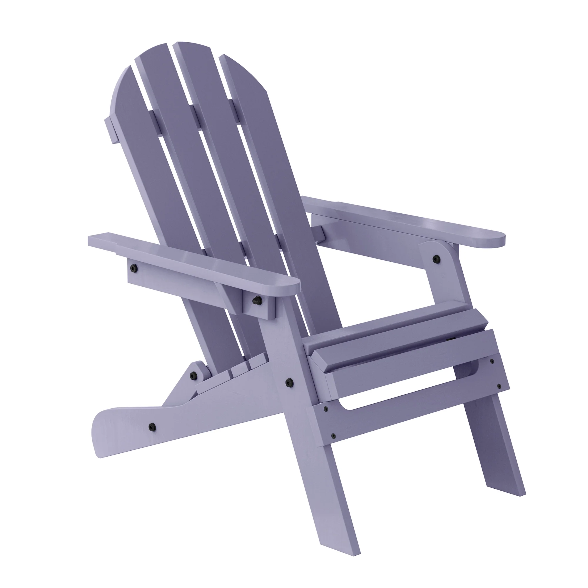 HLR Small Outdoor Folding Wood Kids Terrace Adirondack Chair 1 Pcs, for Lawn, Backyard, Garden, Purple