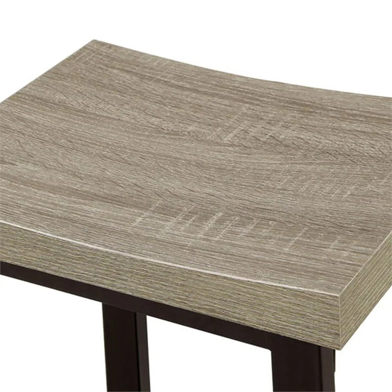 Furniture of America Sammiah Metal 5-Piece Counter Height Table Set in Gray