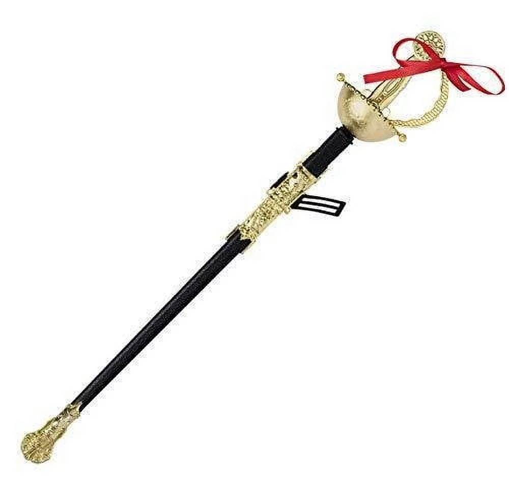 Dress-Up-America Musketeer Sword - Ornate Gold Toy Sword - Costume Prop