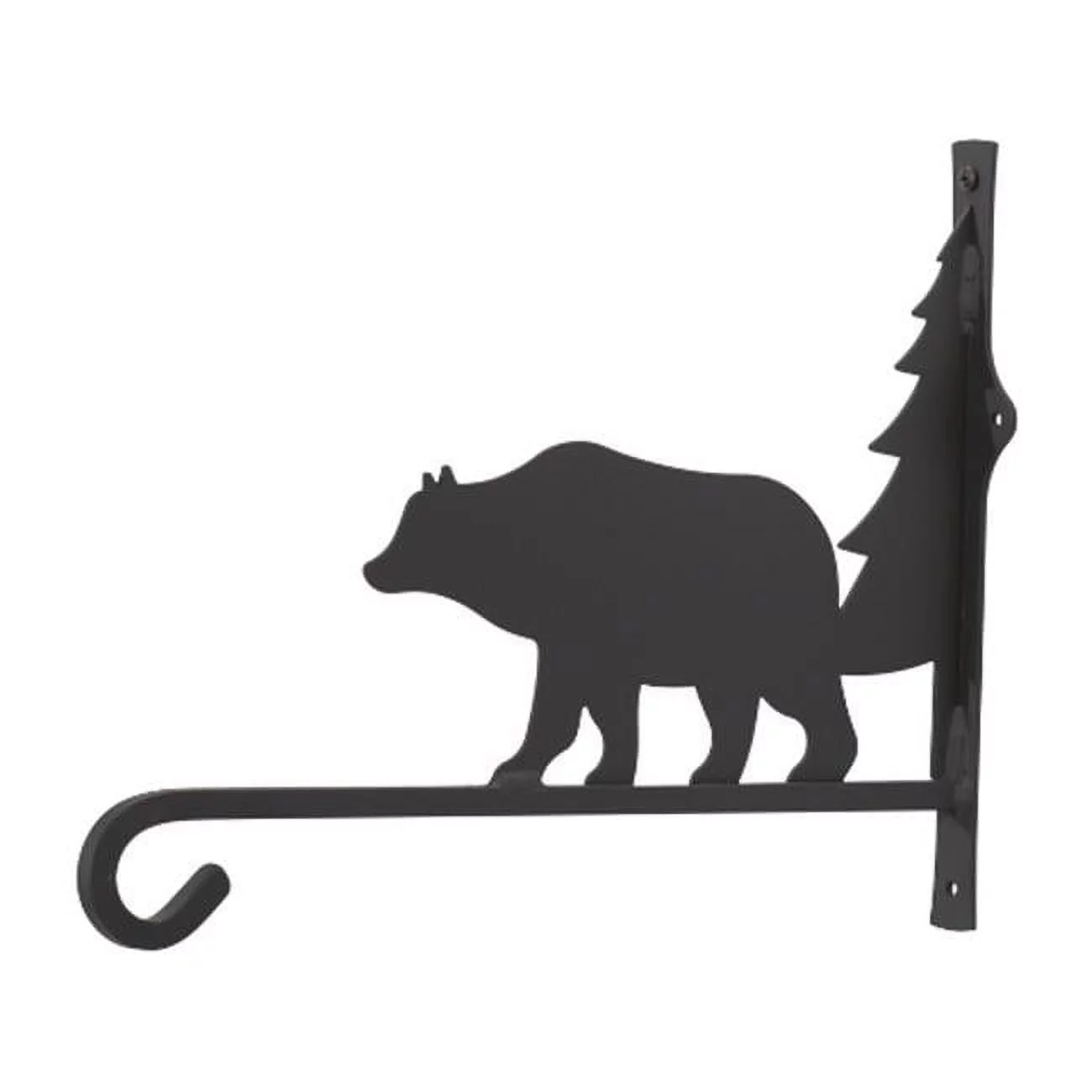 Village Wrought Iron  P Bear and Tree Plant Hanger