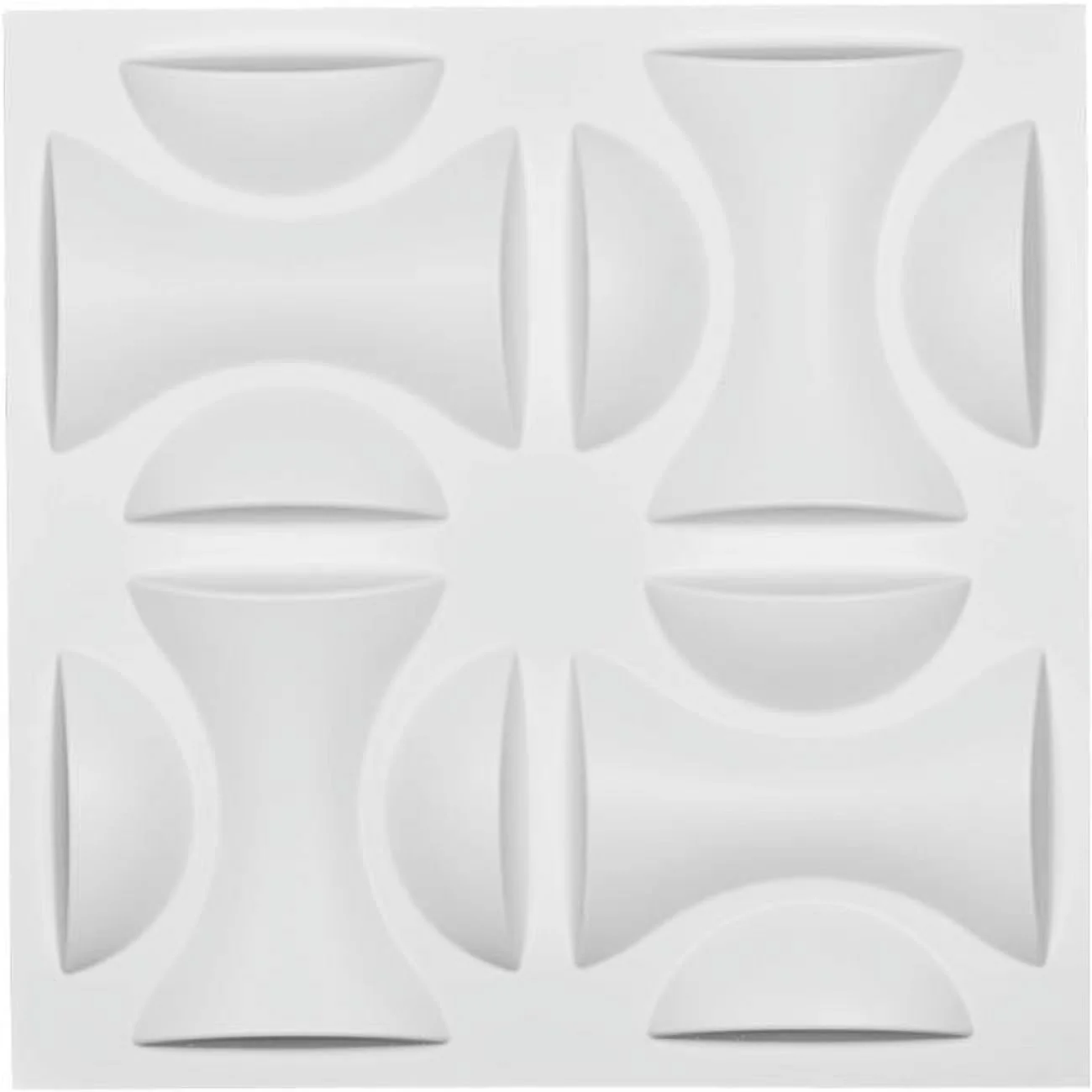 19.63 x 19.63 in. York Endura Wall Decorative 3D Wall Panel, White