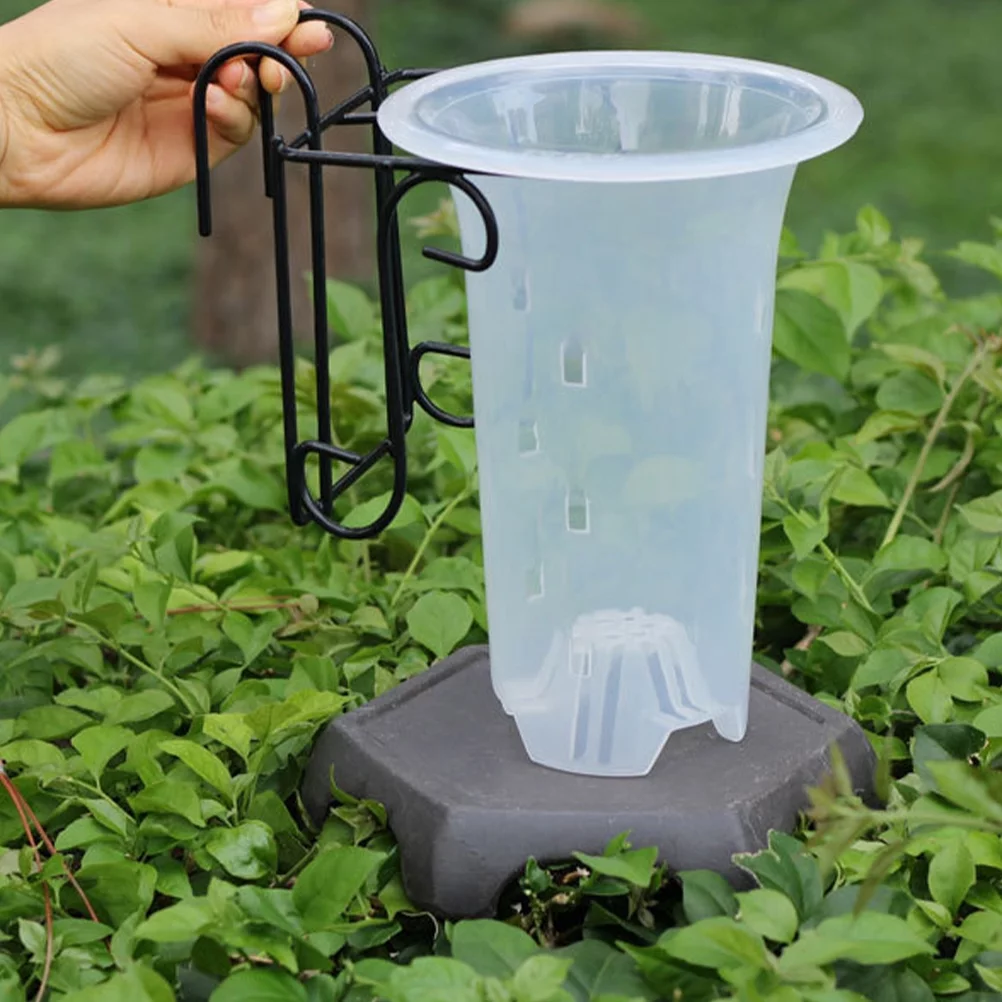 Gongxipen 2pcs Rail Planter Baskets Flower Pot Hanging Rack Railing Hanging Flowerpot Stand