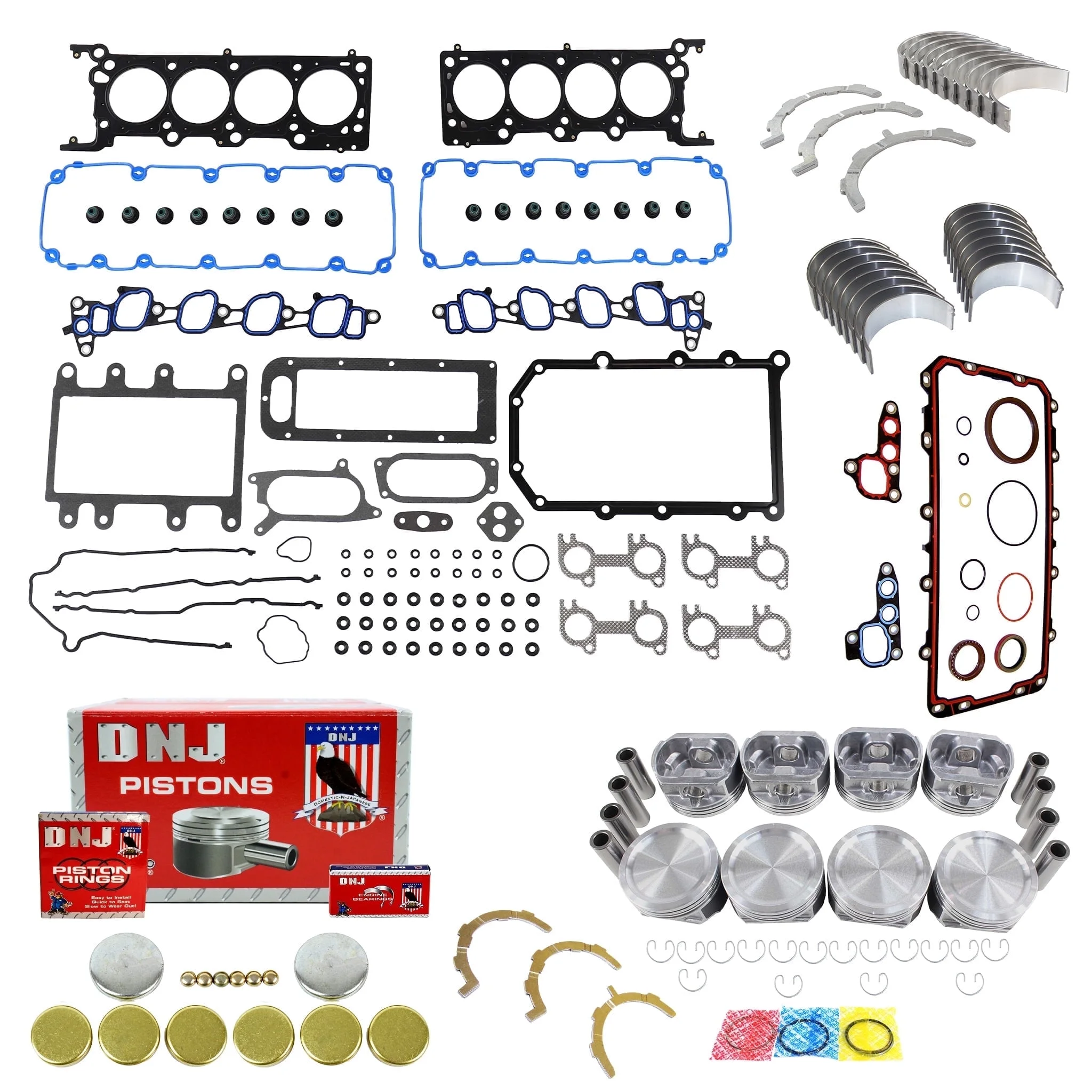 DNJ EK4175A Engine Rebuild Kit Fits Cars & Trucks 1999-2000 Ford F-150 5.4L SOHC V8 16V 330cid VIN 3