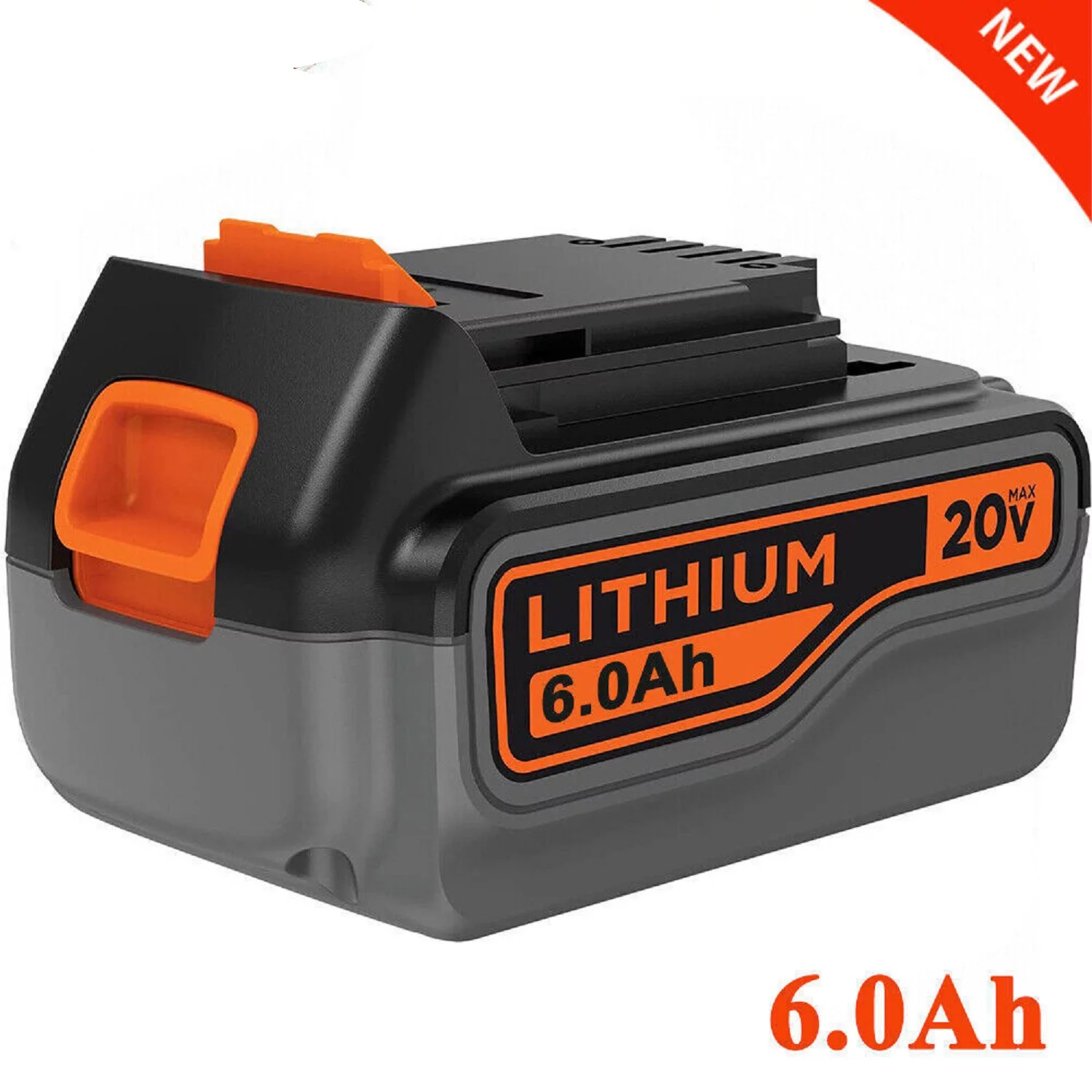 20V Lithium-ion Battery for BLACK+DECKER 20 Volt LBXR20 LBX20 LB20 6000mAh, 2x6.0ah