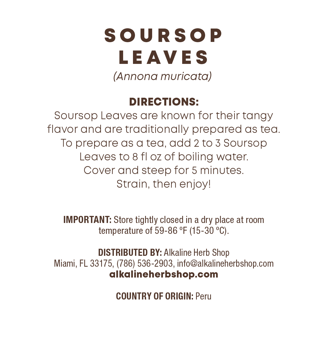 Just Herbs: Soursop Leaves