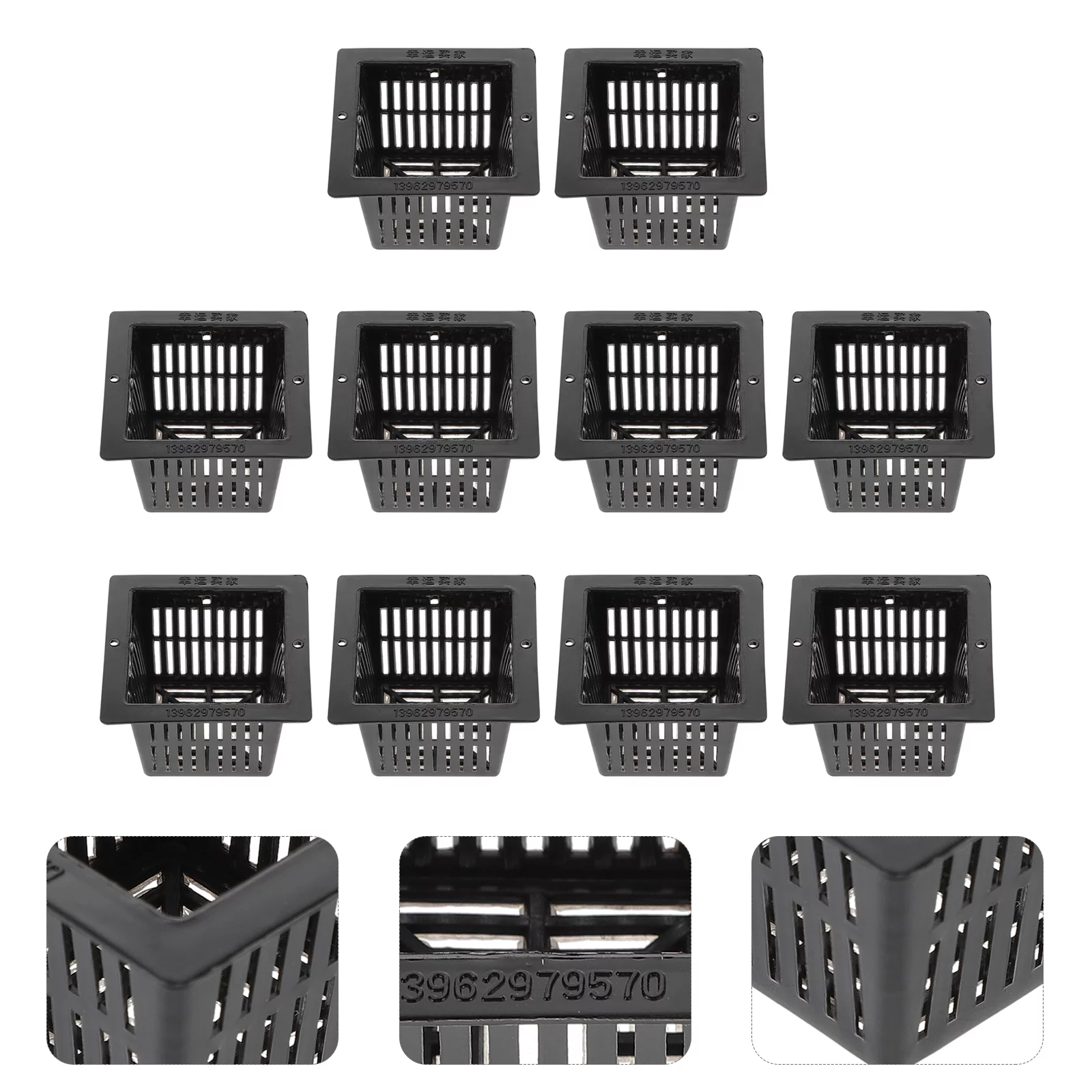 Etereauty Cups Cup Net Hydroponics Mesh Basket Garden Hydroponic Planting Pots Plastic Tower Plants Nursery Pot Plant Slotted