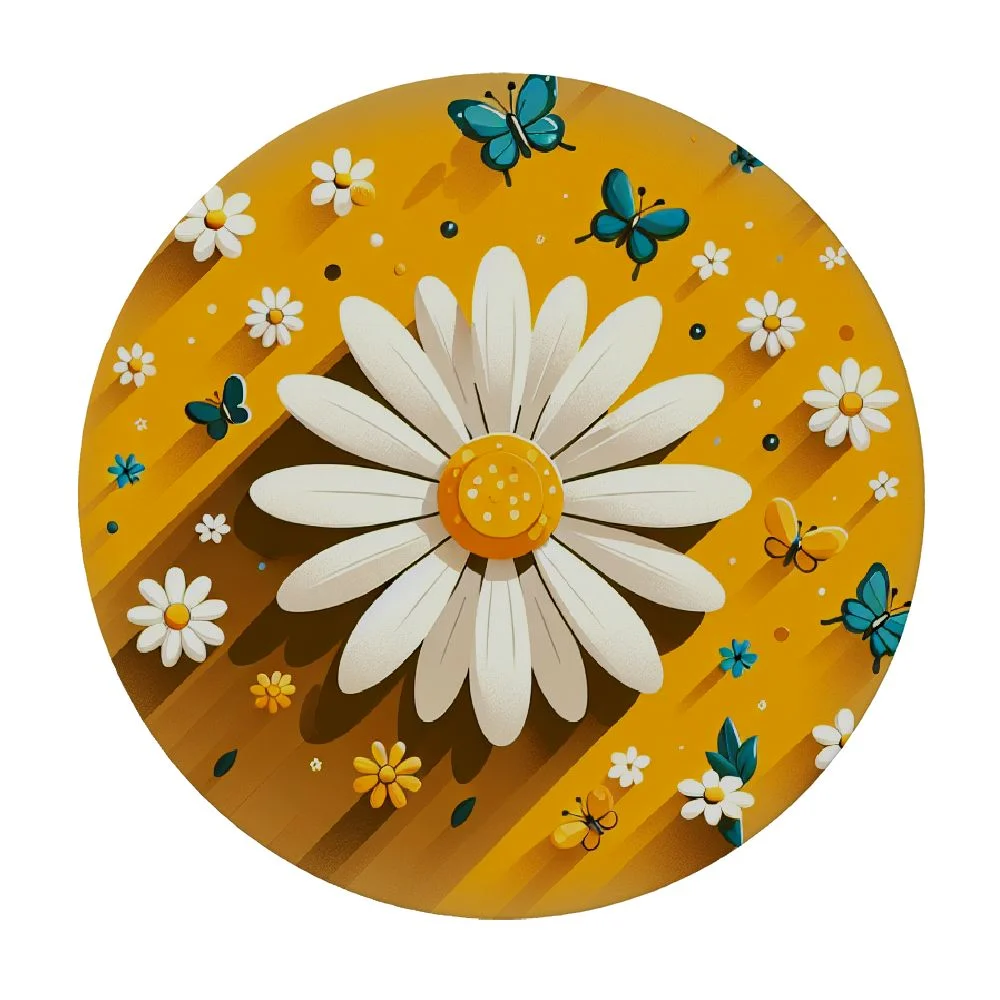 cbxzyzzc Butterflies and Round Fitted Tablecloth, Waterproof Round Table Cloth with Elastic Edged Washable Table Cover for Indoor Outdoor