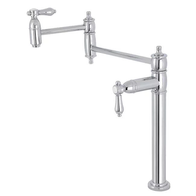 18.38 in. Heirloom Deck Mount Pot Filler, Polished Chrome