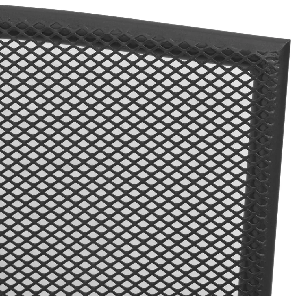 Patio Chairs 4 pcs Mesh Design Anthracite Steel