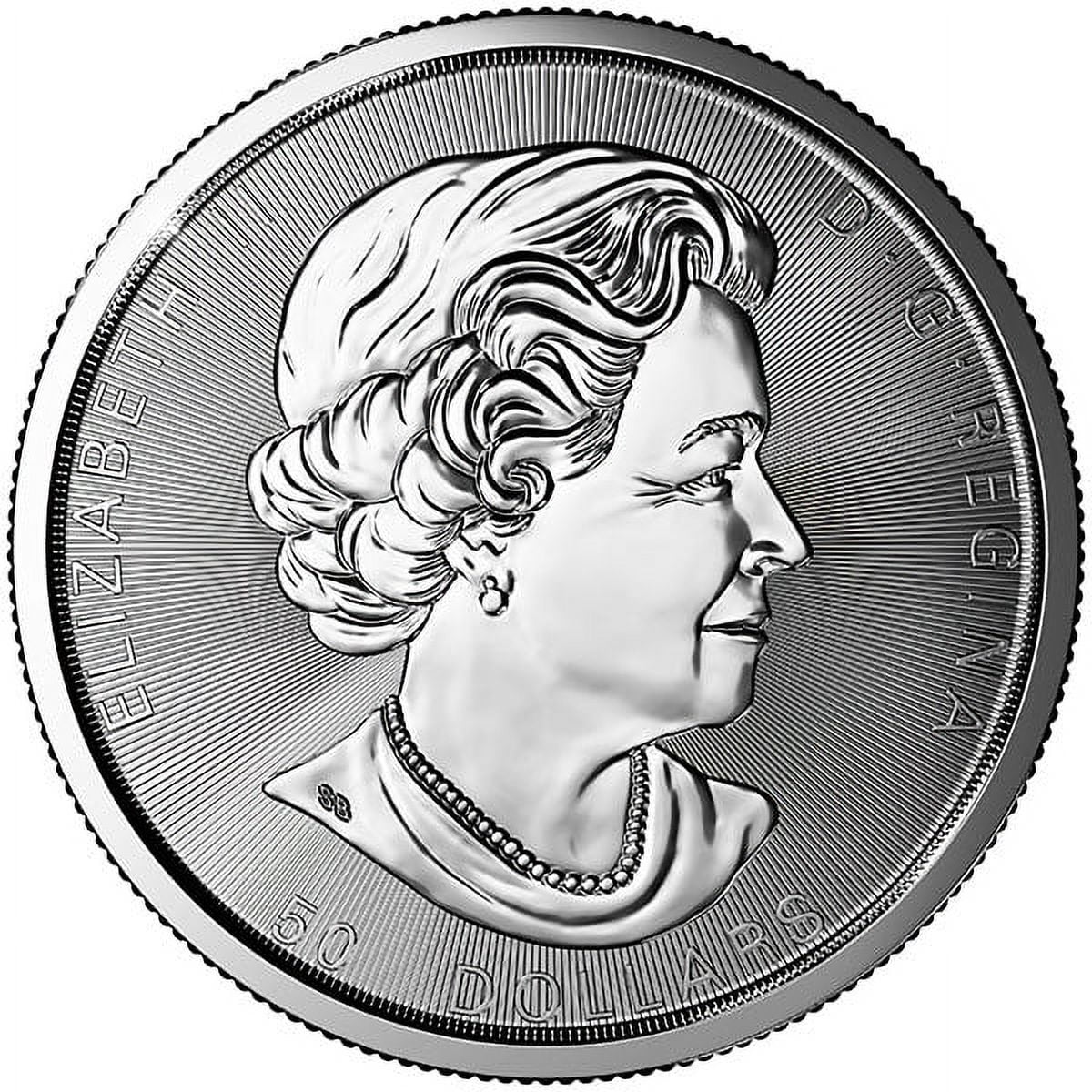 Lot of 5 - Canadian Maple Leaf, 10 Troy Ozs. Silver, .9999 Pure