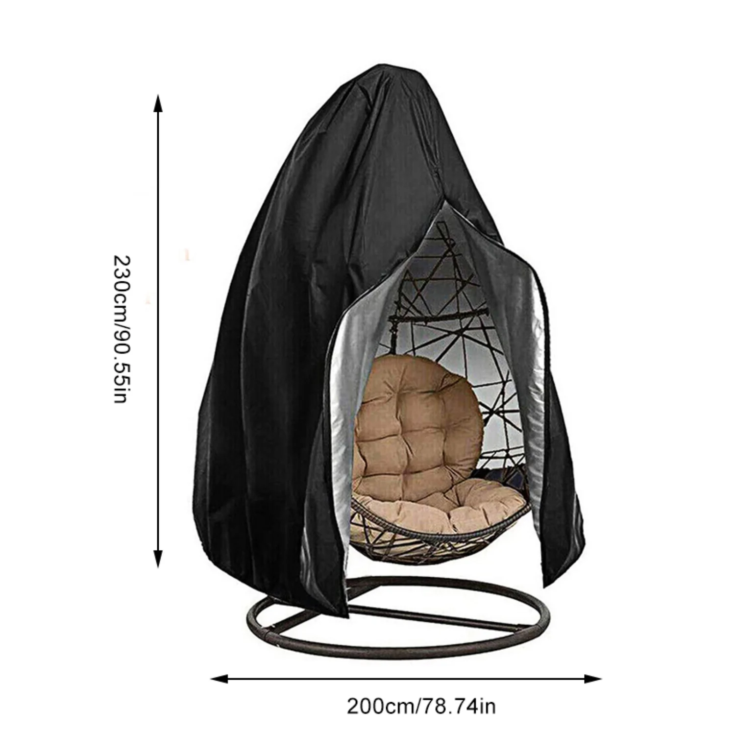 Patio Egg Chair Covers with Zipper  Durable Large Wicker Egg Swing Chair Covers