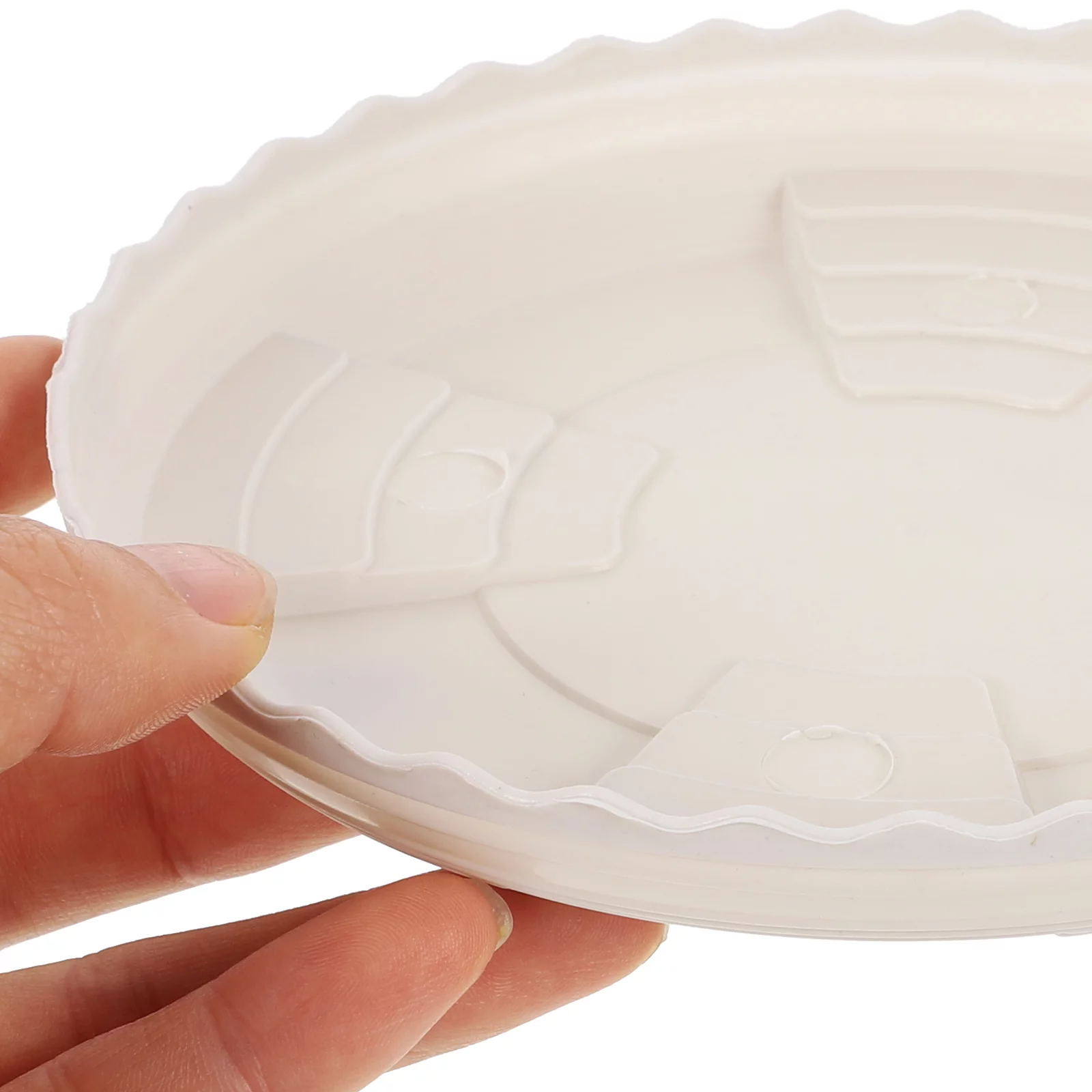 Indoor Plants House 20 Pcs Planter Plates to Catch Water Trays Flower Pot Household White Plastic