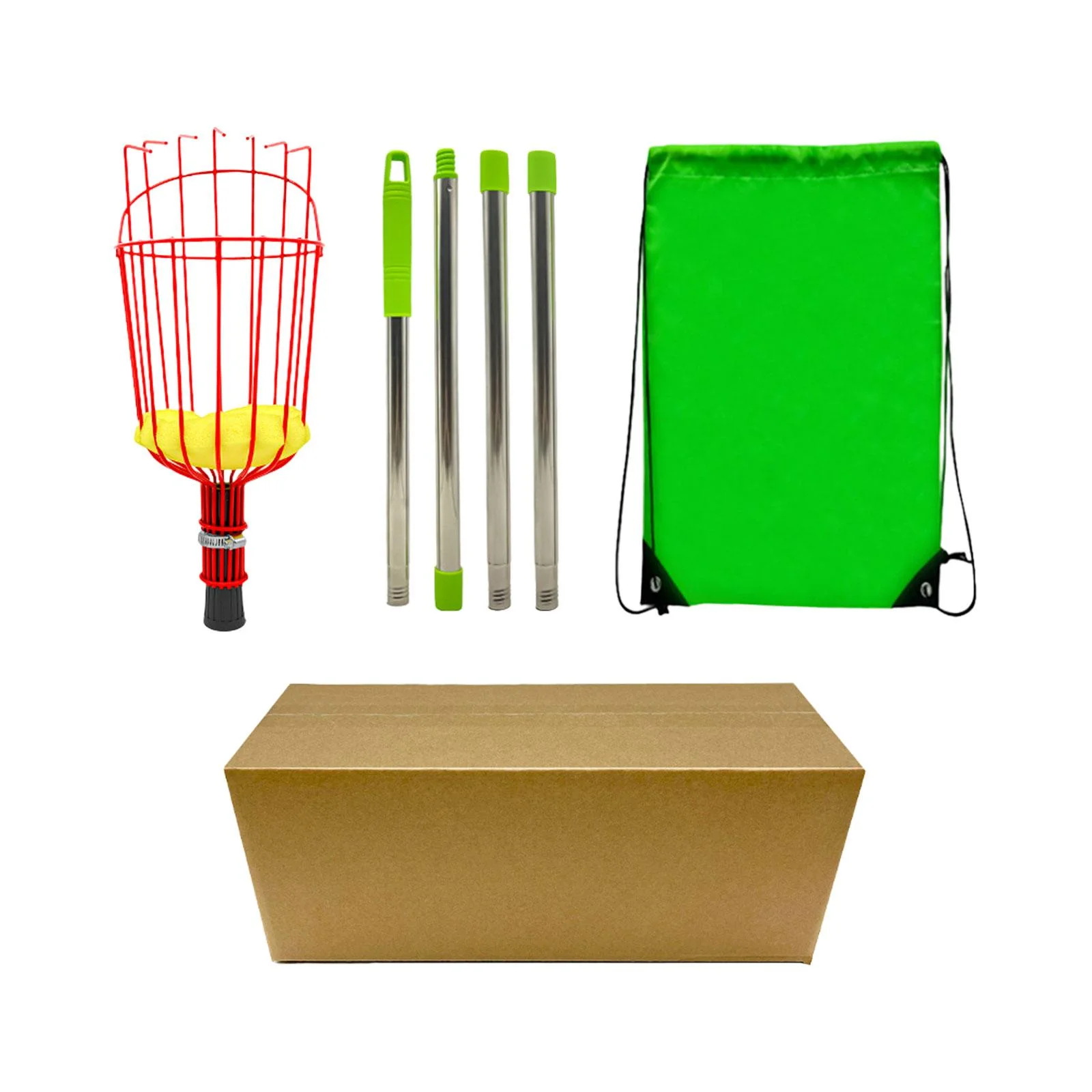 Fruit Picker Fruit Picking Equipment Portable Tree Picker Fruit Catcher Device Fruit Picking Harvester for Pear Peach Garden Cherry Mango 1.6 Meter