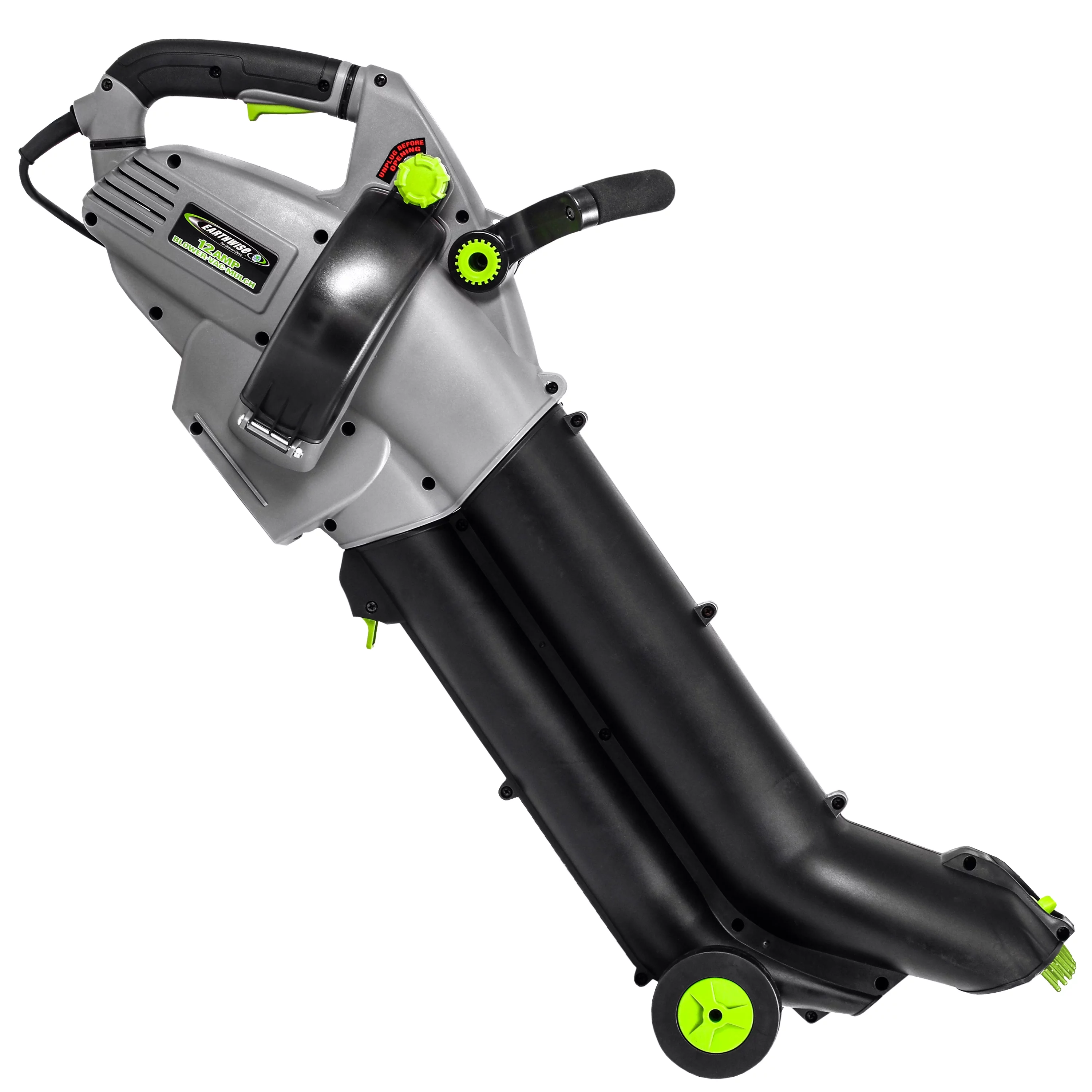 Earthwise 3 in 1 BVM20312 - 12 Amp Corded Blower, Vacuum, Mulcher with Collection bag