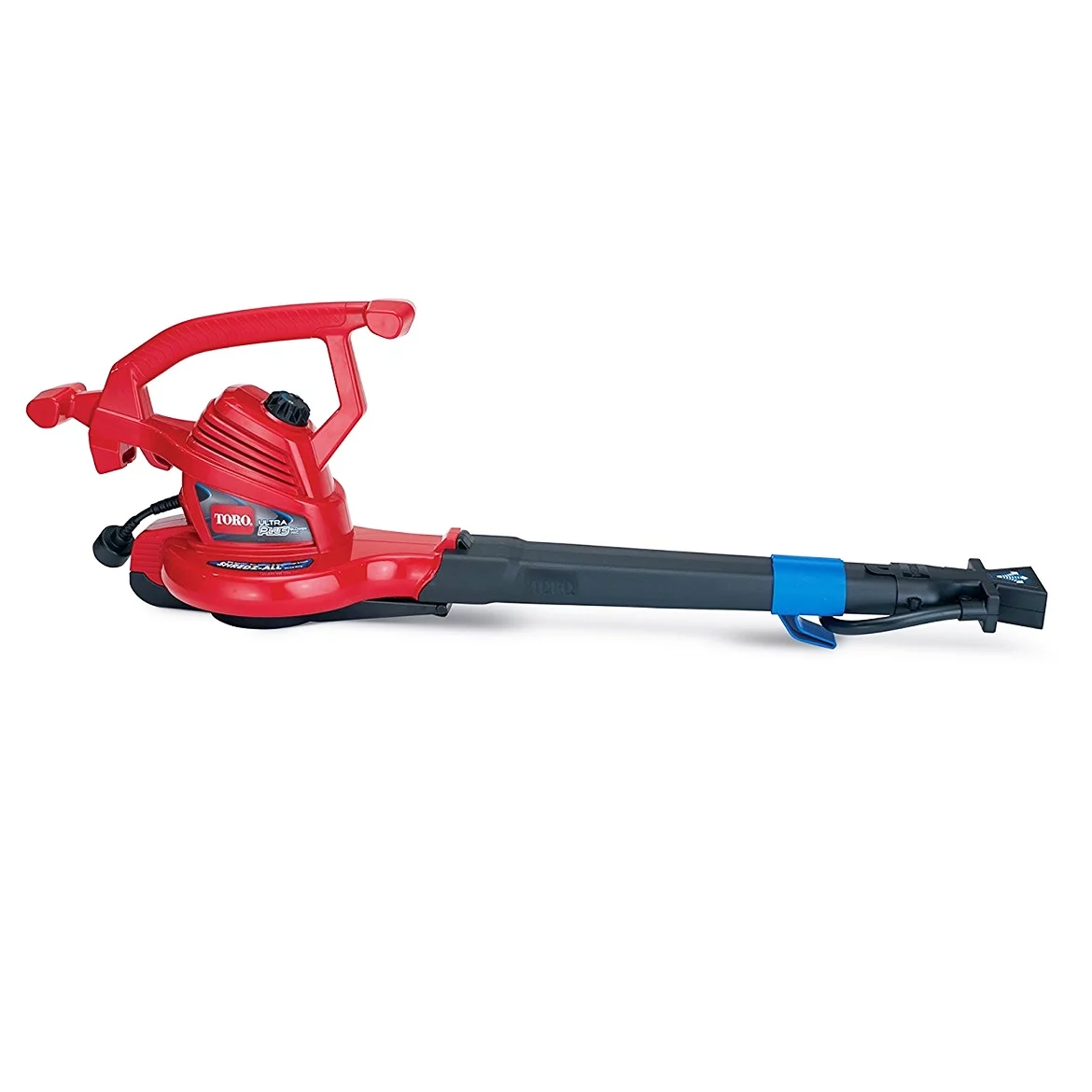 Toro 51621 UltraPlus Leaf Blower Vacuum, Variable-Speed (up to 250 mph) with Metal Impeller, 12 amp,Red