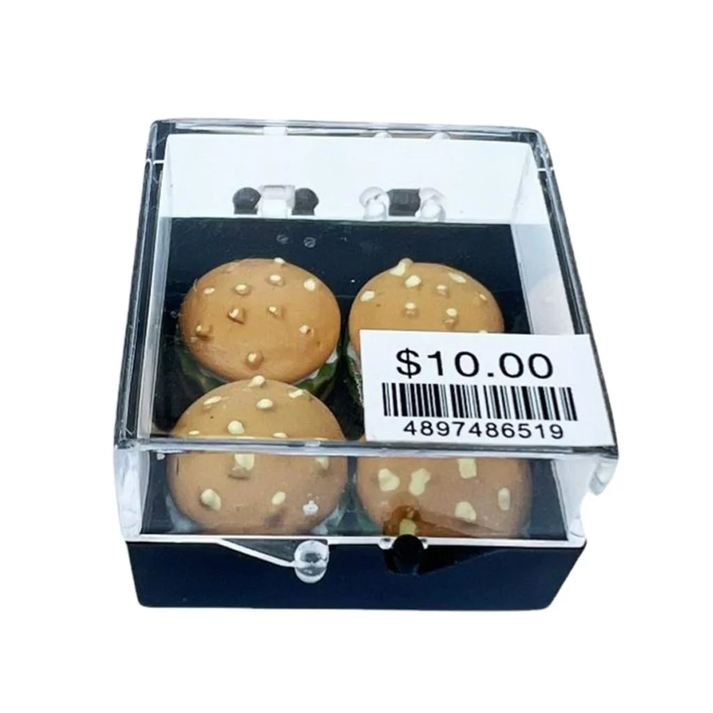 guohui 6xDollhouse Dessert BJD Doll Decor for Play House Accessories Props box with 4 hamburger