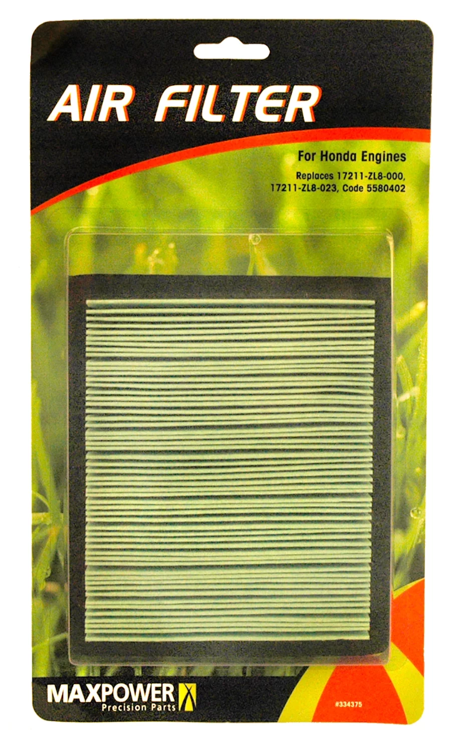 MaxPower 334375 Air Filter for Honda Engines Replaces OEM #17211-ZL8-000, 17211-ZL8-023