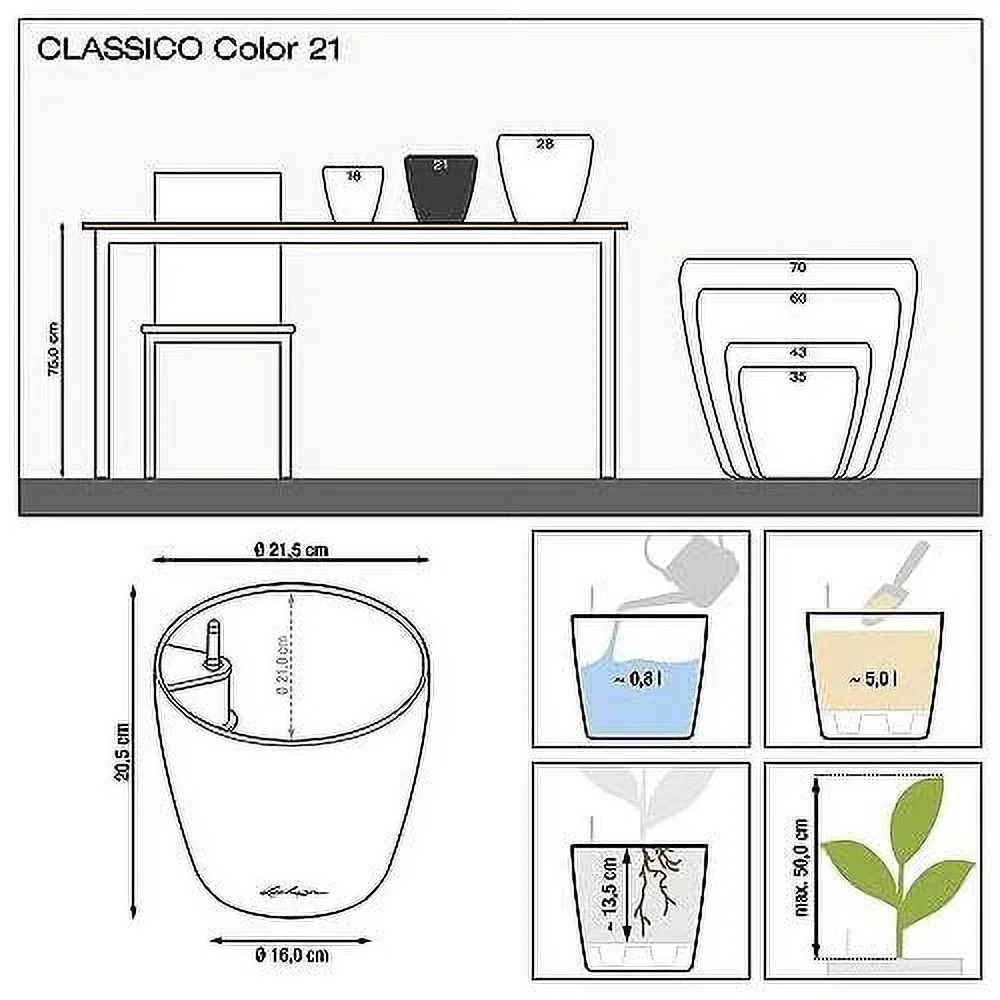 13182 Color 21 Self-Watering Planter For Indoor And Outdoor Use, 9