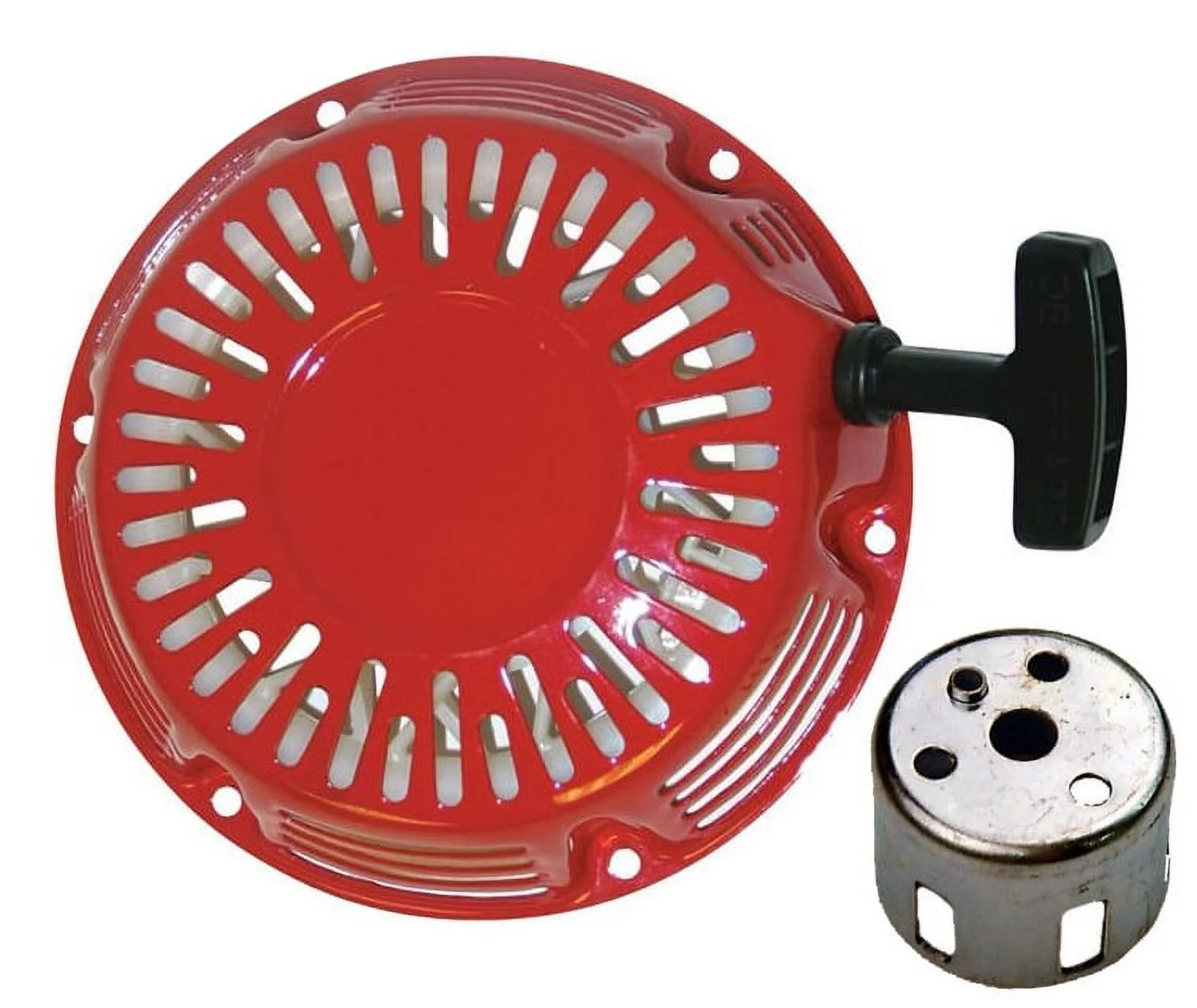 Fits Honda GX270 Recoil Starter Red Cover Pull Rope W/ Free Hub Engine Generator