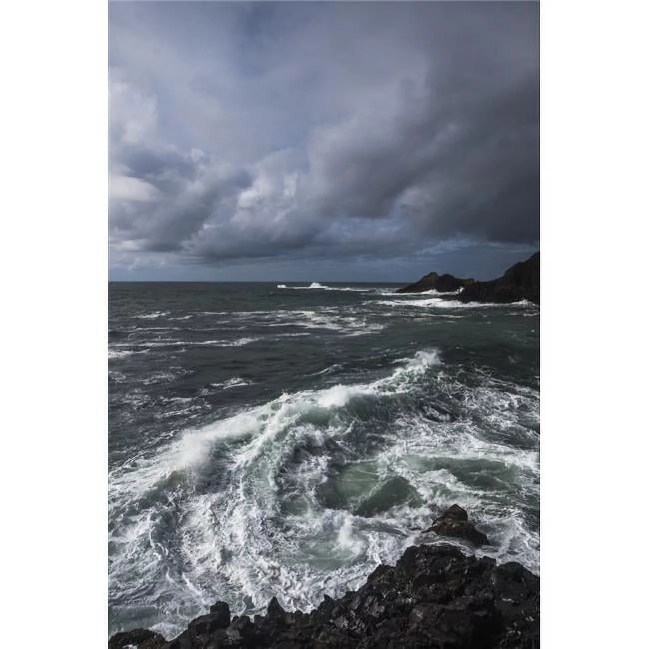 Surf Breaks on A Stormy Afternoon - Manzanita Oregon United States of America Poster Print - 24 x 38 in. - Large