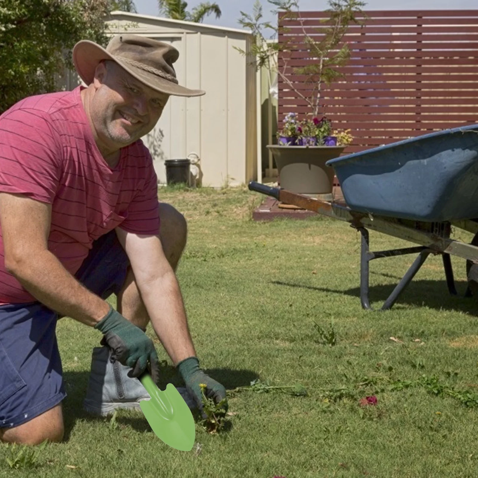 Siamese Small Shovel Soil Dig Garden Tool Mini Gardening Spatula Iron Boy Child 4 Pcs