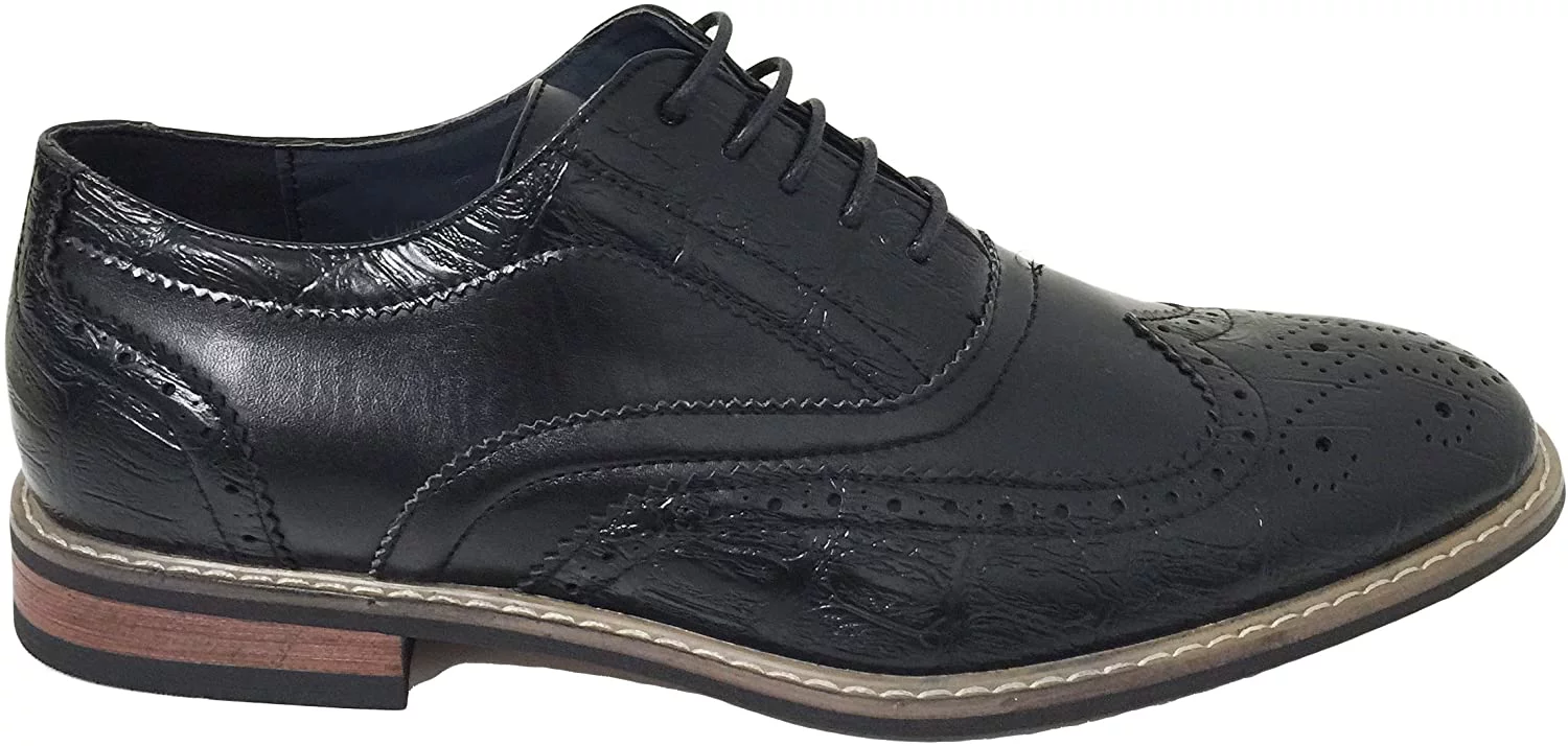 Men's Dress Shoes Wingtip Lace Up Brogue Oxfords Casual