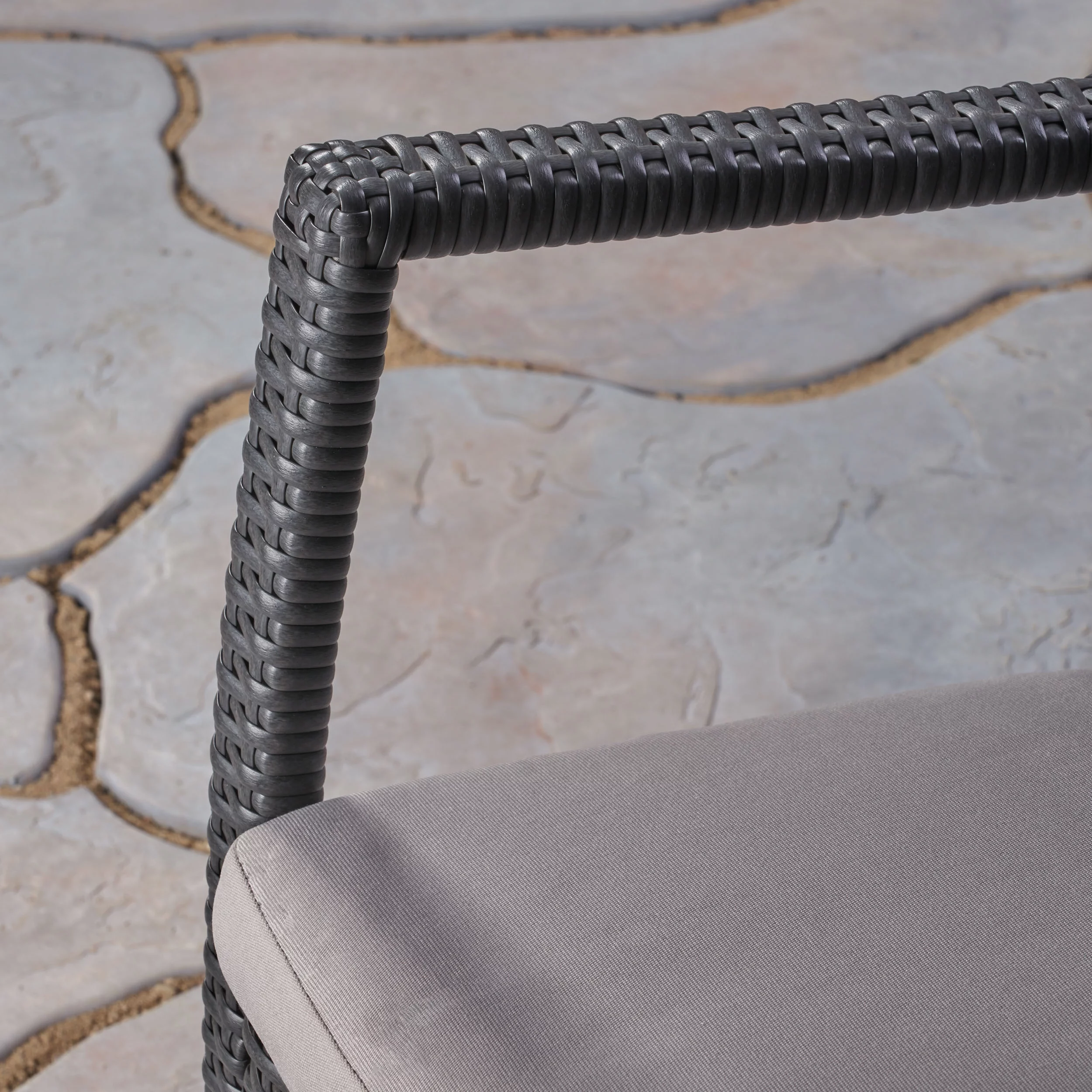 Noble House Haley 5 Piece Wooden Round Patio Dining Set in Gray