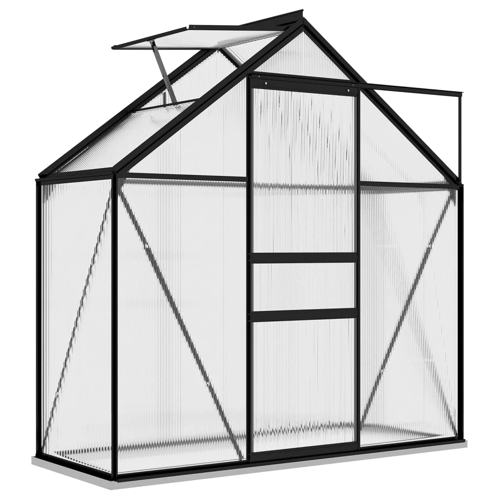 Tomshoo Greenhouse Anthracite Aluminum 14.3 ft²