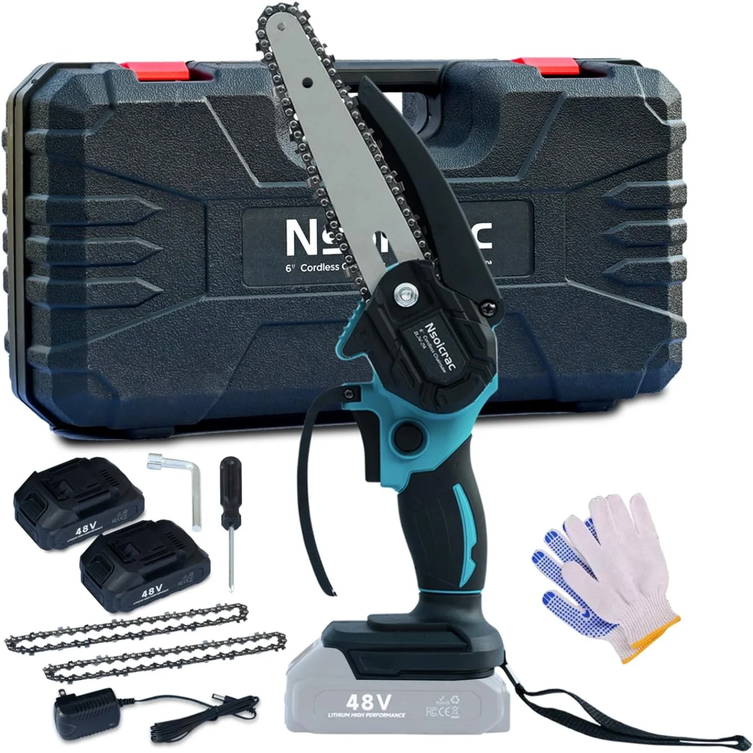 Mini Chainsaw  mini chainsaw cordless  mini chainsaw 6 inch cordless for Tree Branches  Courtyard and Garden(Handheld Chainsaw + 2 Batteries) Christmas Gifts for Men