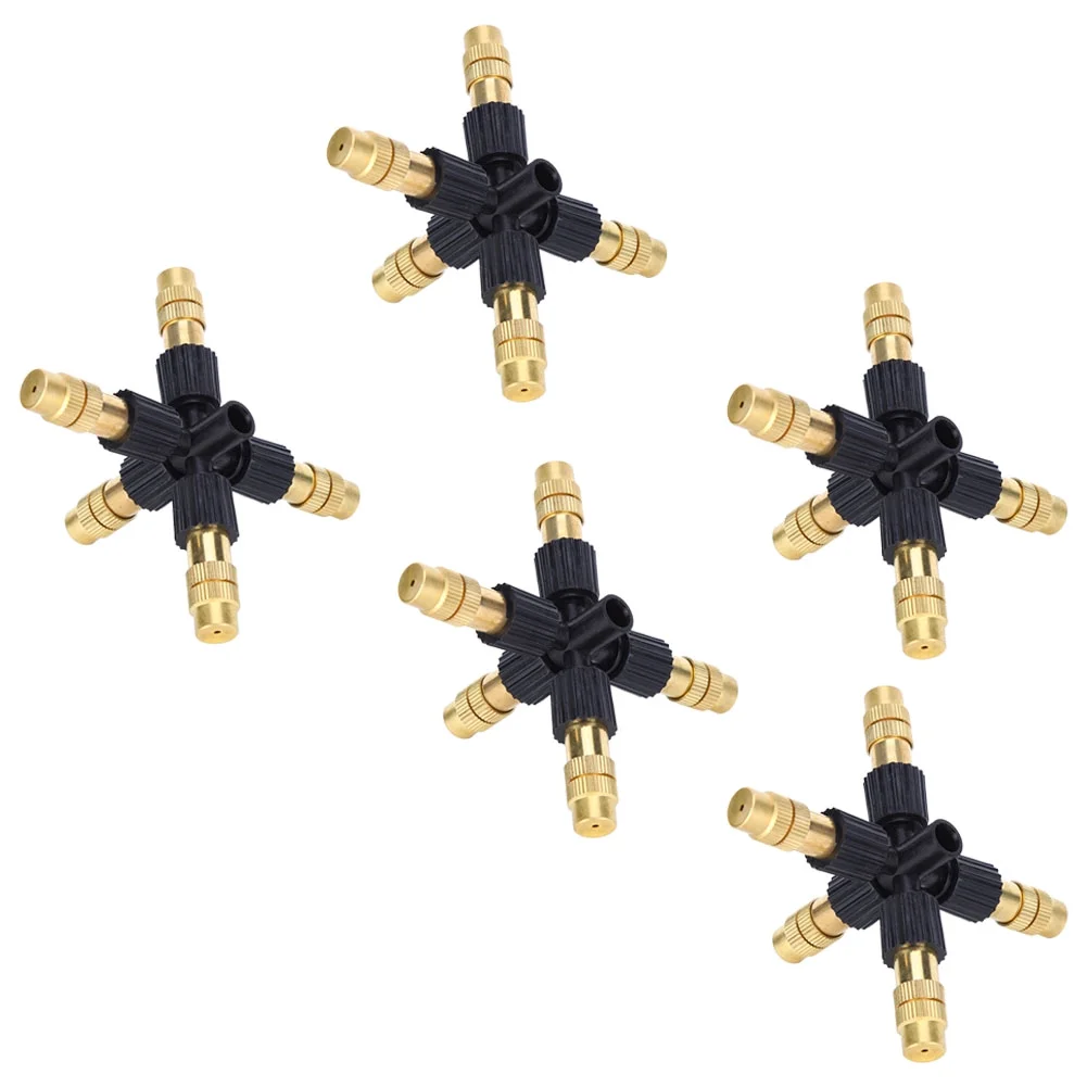 Verdant Touch Irrigation Tool Copper Misting Sprayer Nozzle, 5Pcs G1/2 DN15 Adjustable Garden Irrigation Watering Sprinkler