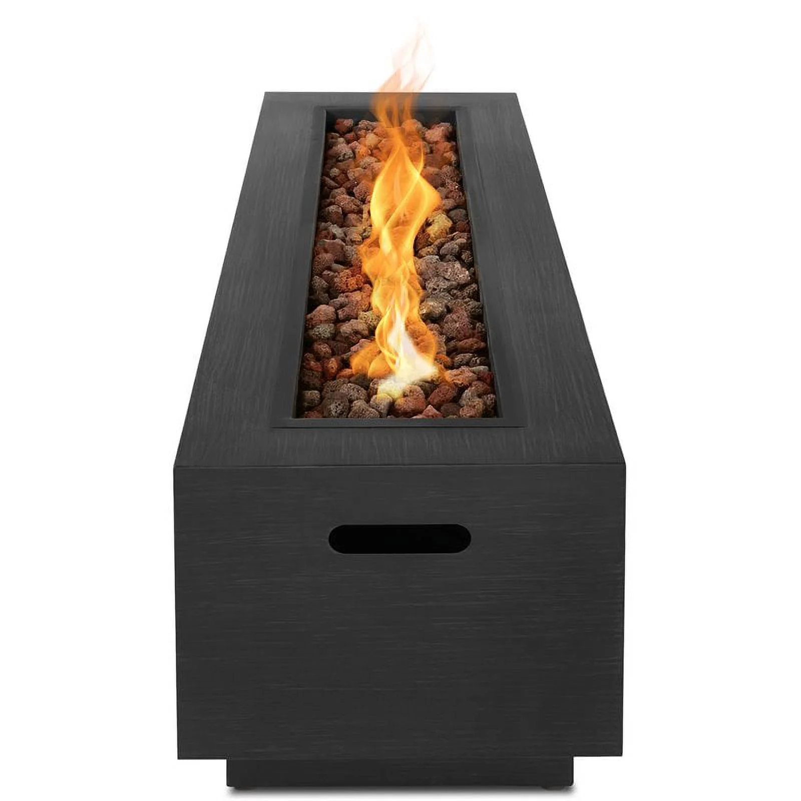 Home Square 2-Piece Set with Steel Propane Fire Pit and Tank Cover in Gray