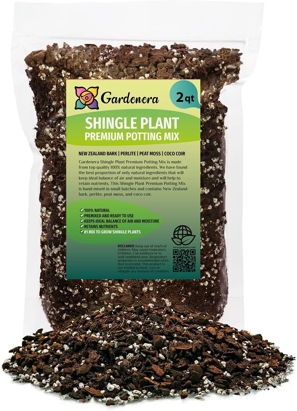 ⭐ PREMIUM Shingle Plant Soil Mix - Expertly Formulated for Strong and Healthy Roots by Gardenera - 2 Quart